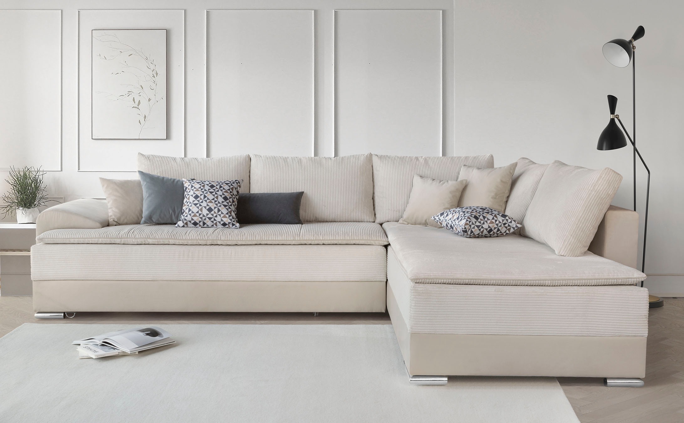 INOSIGN Ecksofa "Boxspringbett Night & Day L-Form mit Dauer-Schlaffunktion günstig online kaufen