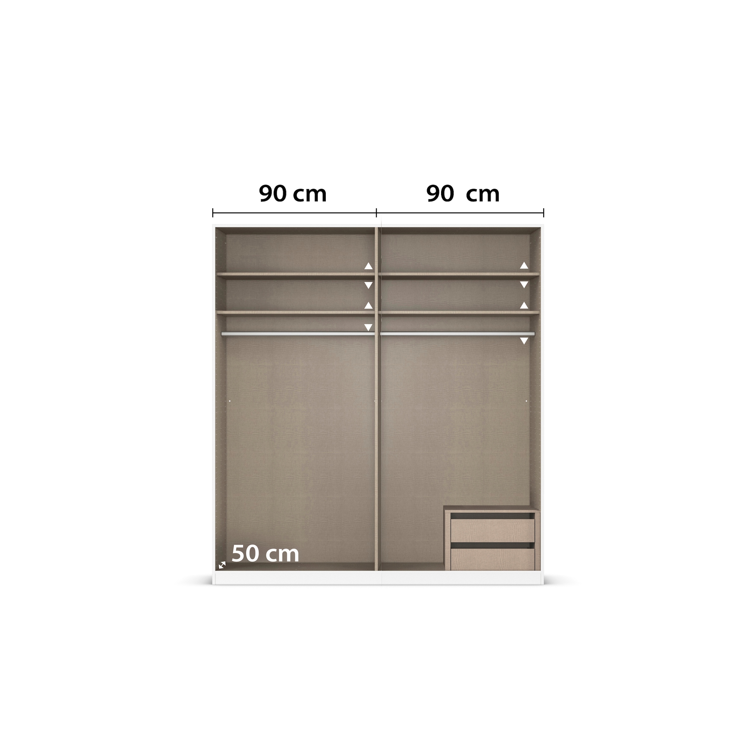 rauch Kleiderschrank »Marlene«, (in 3 verschiedenen Ausstattungen BASIC/CLASSIC/PREMIUM), in 3 Breiten 91/136/181 cm im Landhaus-Stil MADE IN GERMANY