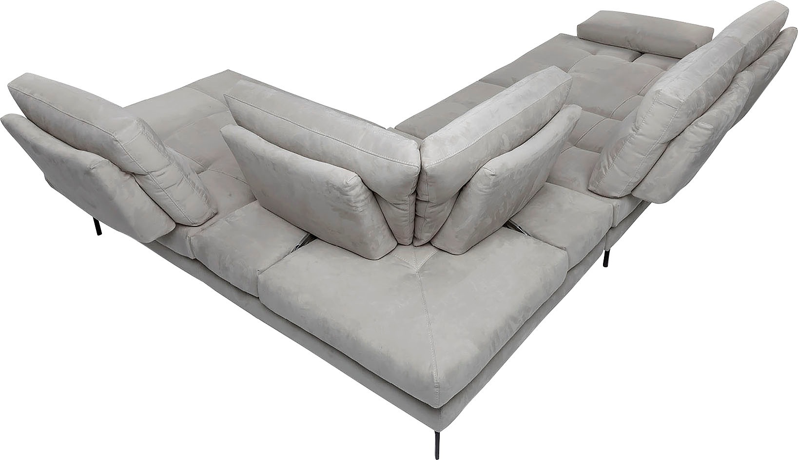 CALIA ITALIA Ecksofa »Toby Wing, L-Form, Designsofa mit sensationellem Sitzkomfort«, Sitztiefenverstellung, funktionale Ecke, Füße in schwarz matt