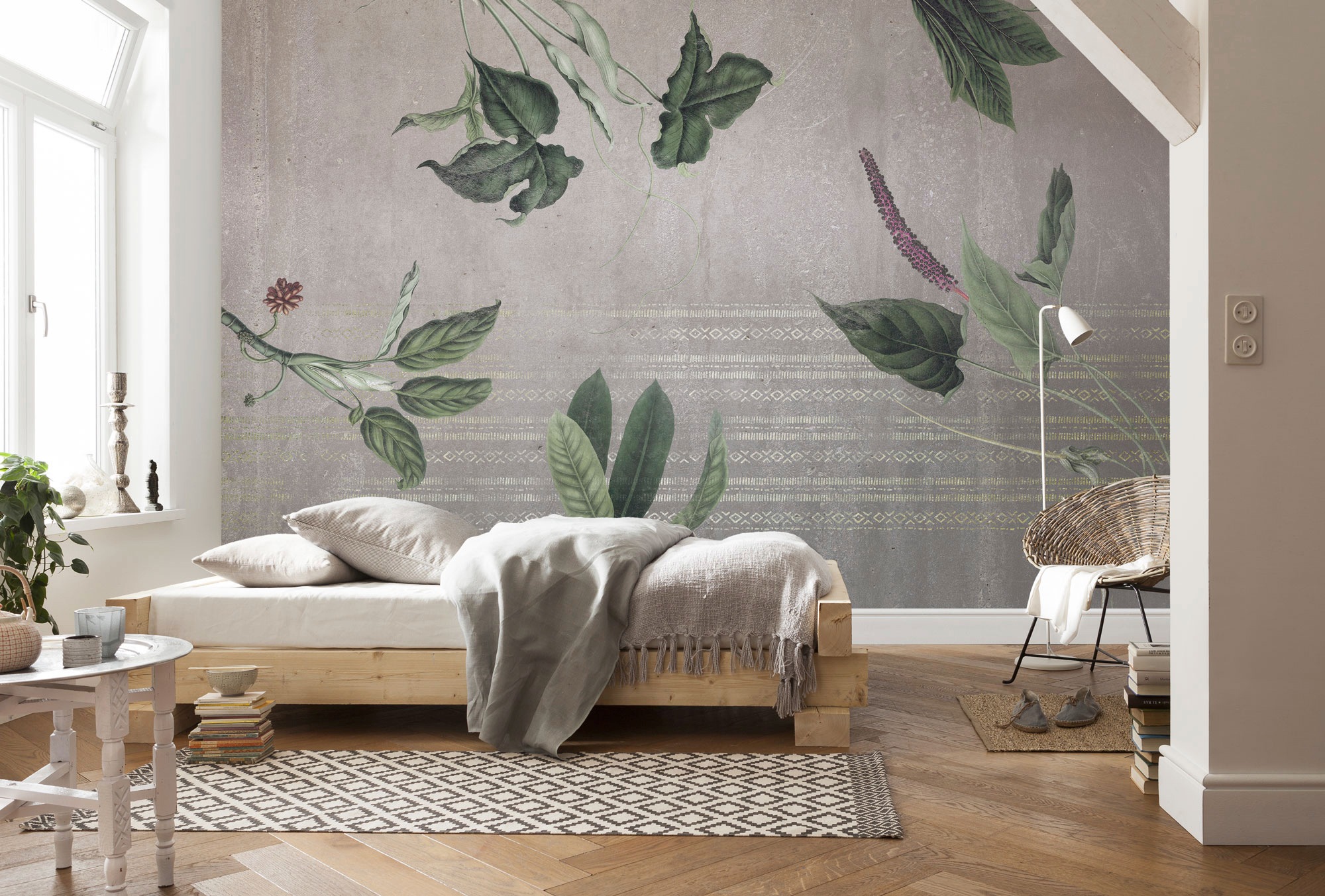 Komar Vliestapete »Digitaldruck Vlies - Tropic Concrete - Größe 400 x 280 cm«, bedruckt, Wohnzimmer, Schlafzimmer