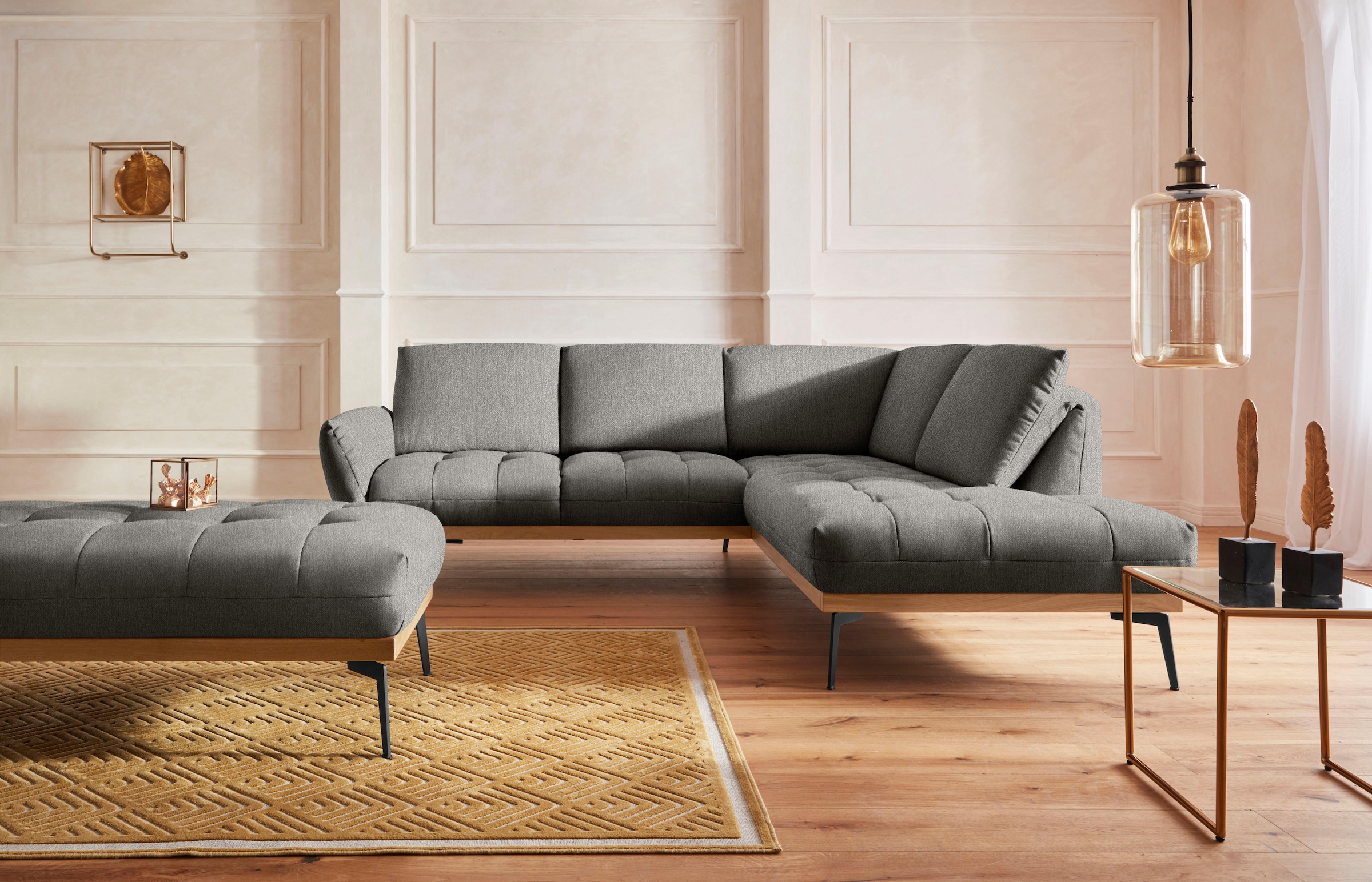 exxpo - sofa fashion Hocker »Palic, moderner Polsterhocker mit tollen Verarbeitungsdetails«