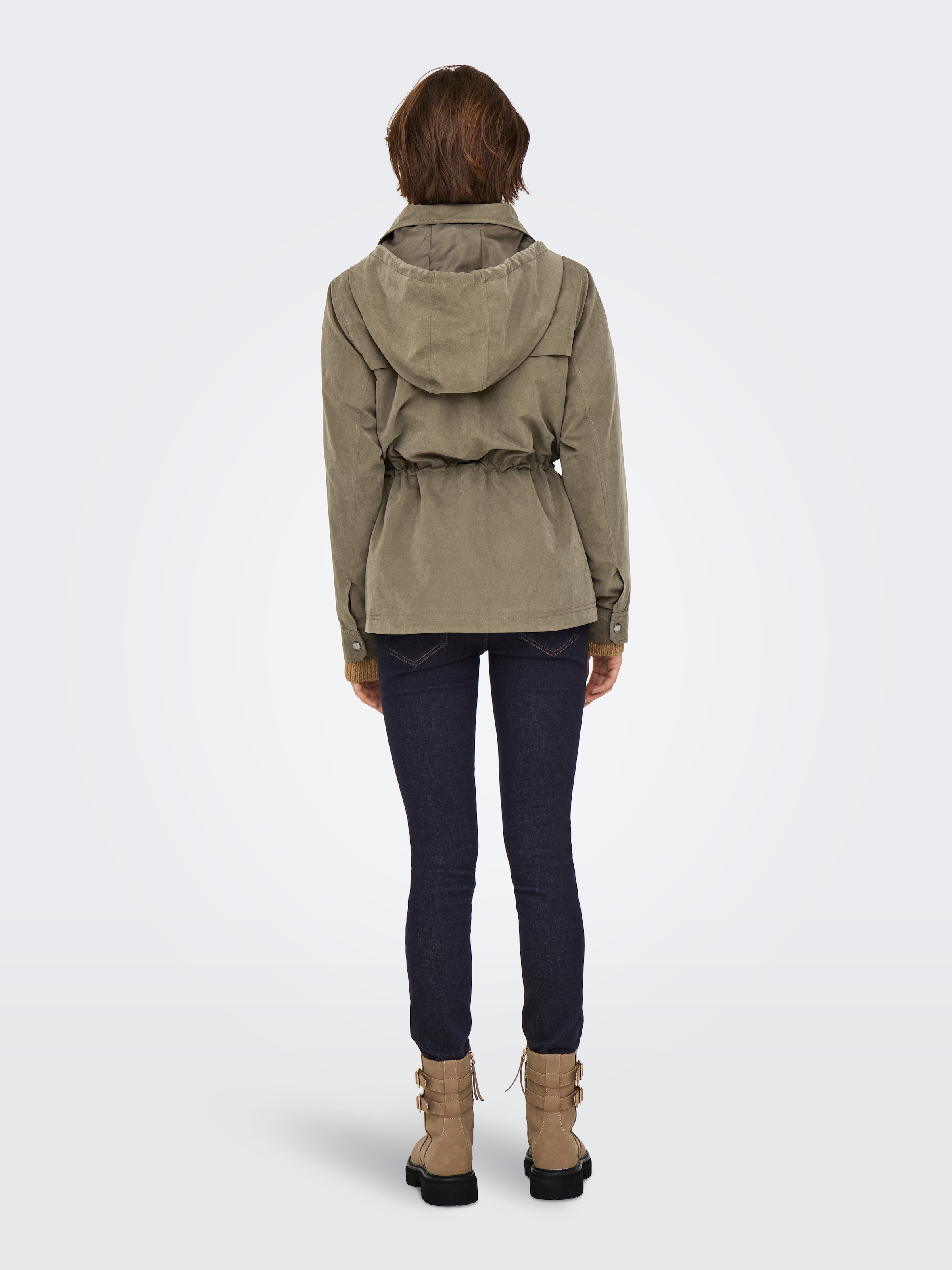 ONLY Parka »ONLNEWSTARLINE SPRING JACKET CC OTW« mit Kapuze mit durchgehendem und verdecktem Reißverschluss