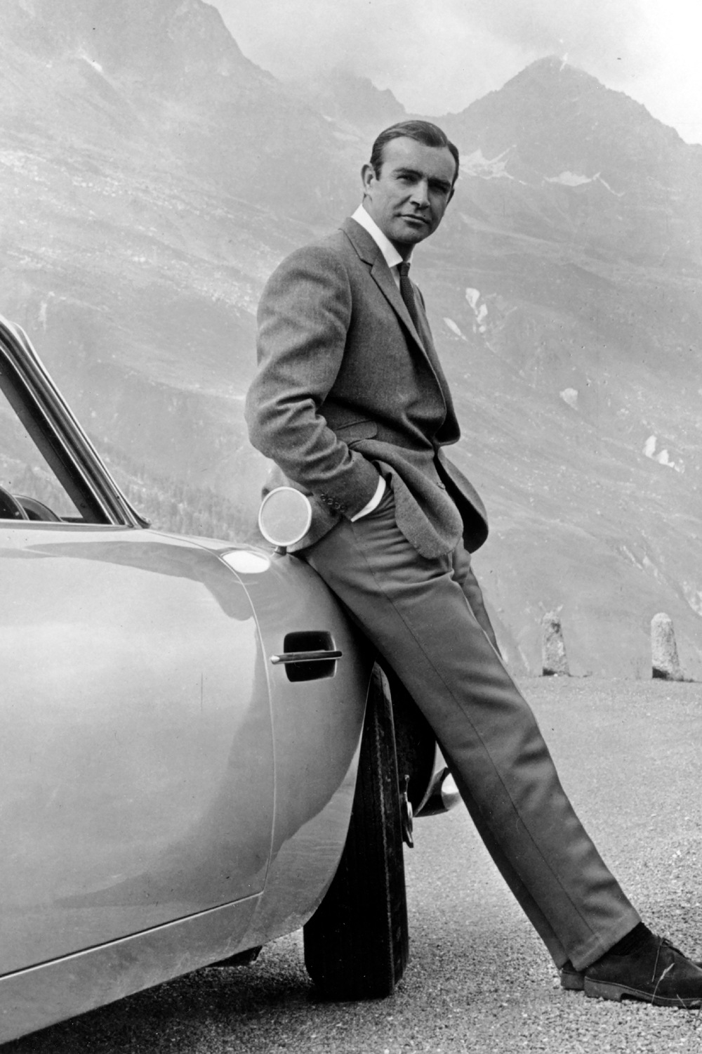 queence Acrylglasbild »Sean Connery«, Schwarz-Weiß-Mann-Stars-Auto-Foto-Fil günstig online kaufen