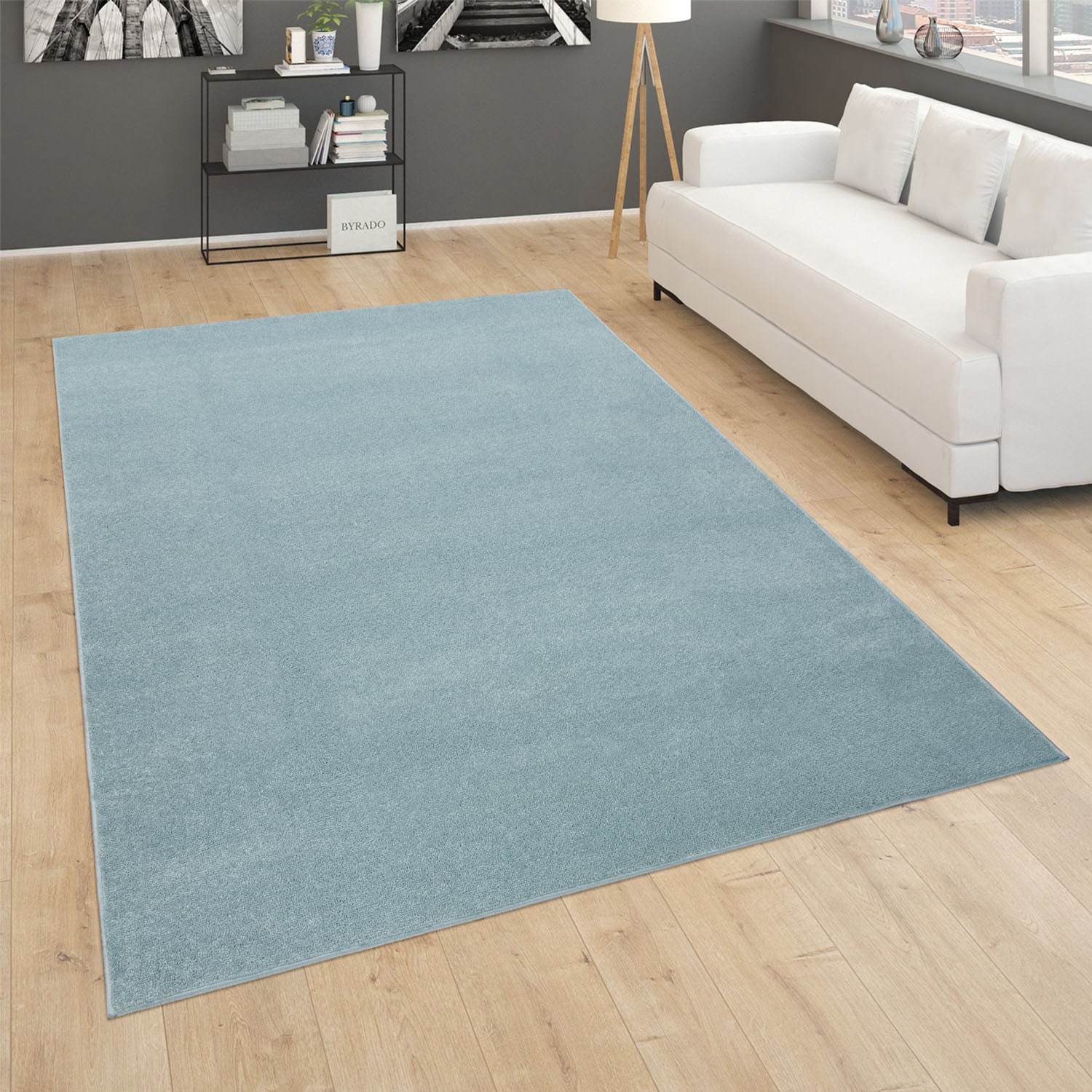 Paco Home Läufer »Porto 890«, rechteckig, 13 mm Höhe, Teppich-Läufer, Kurzflor, Uni-Farben, ideal im Flur und Schlafzimmer