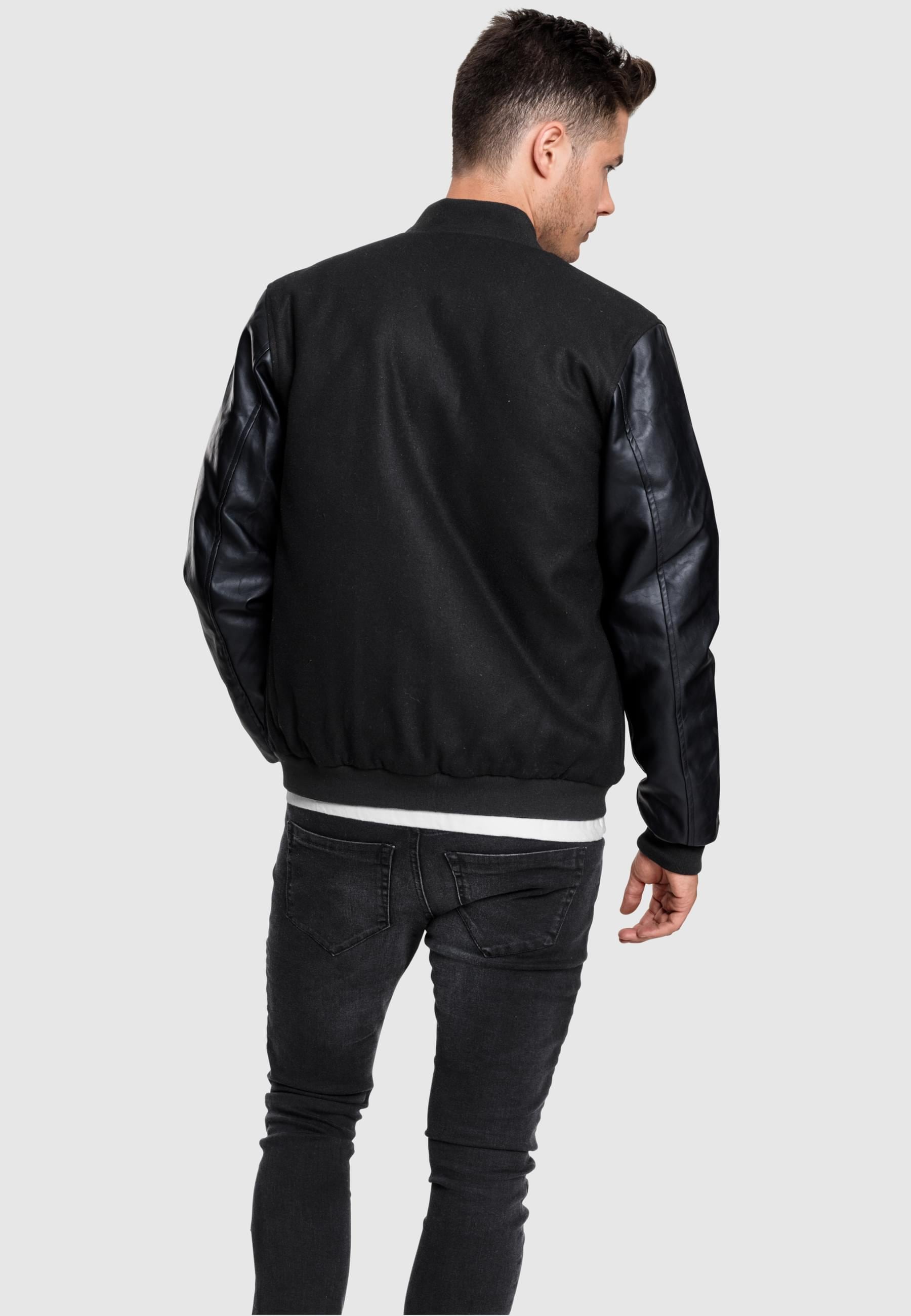 URBAN CLASSICS Allwetterjacke »Urban Classics Herren Oldschool College Jacket« 1 Stk. tlg. ohne Kapuze