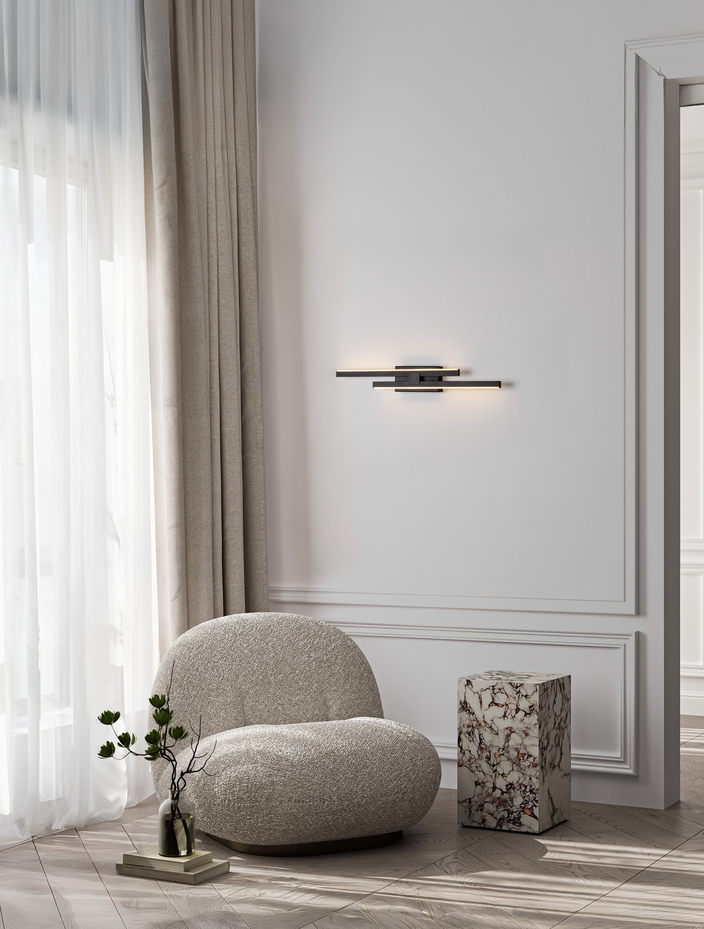 Nova Luce Wandleuchte »AMICA«, 2 flammig