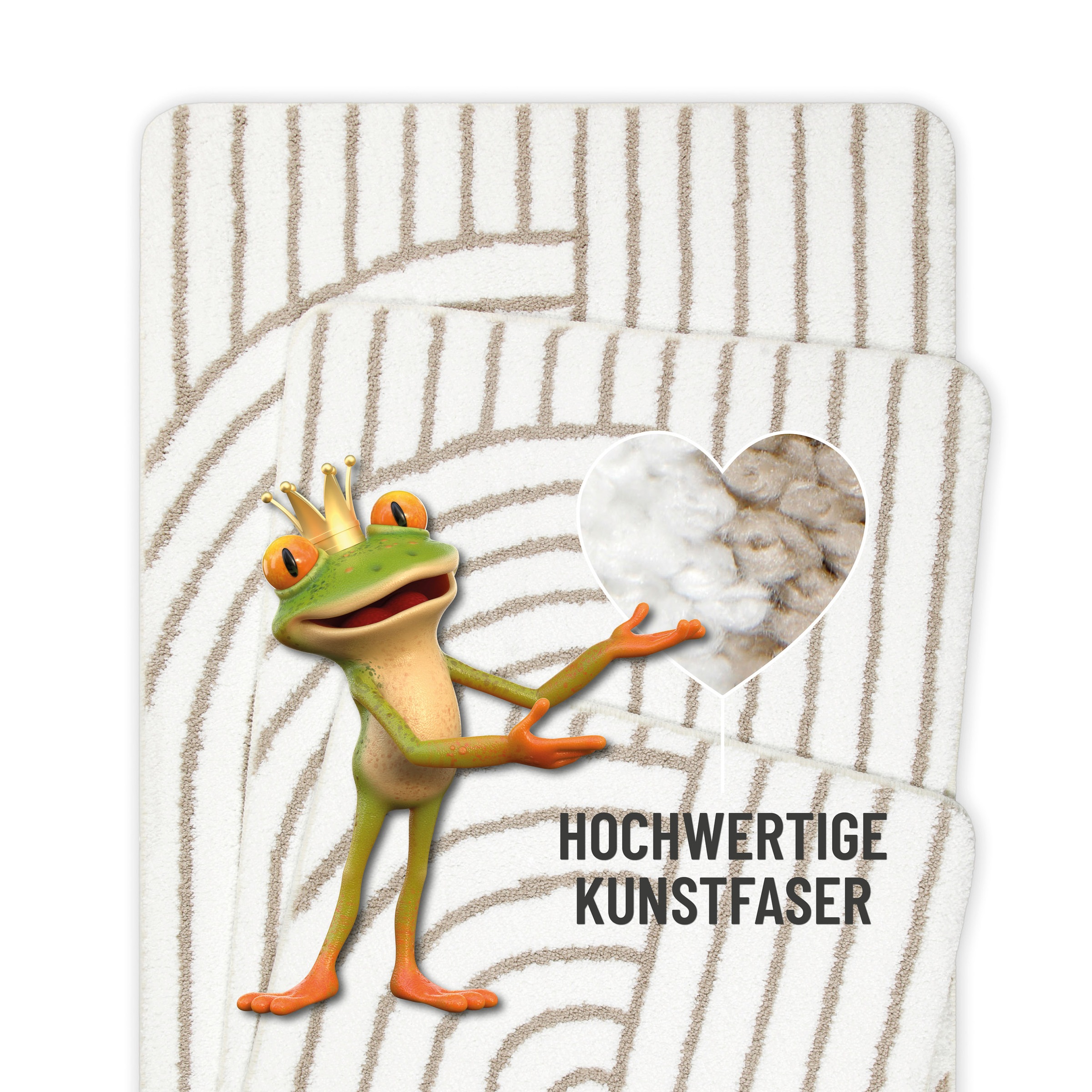 Wecon home Basics Badematte »Hilda«, waschbar, rutschfest, strapazierfähig, pflegeleicht mit Retro Muster