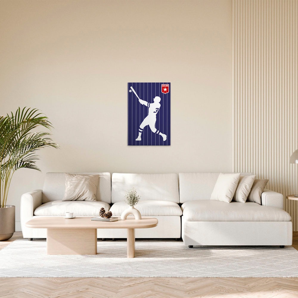 A.S. Création Leinwandbild »Baseball - Wandbild Blau Weiß Rot Keilrahmen Ku günstig online kaufen