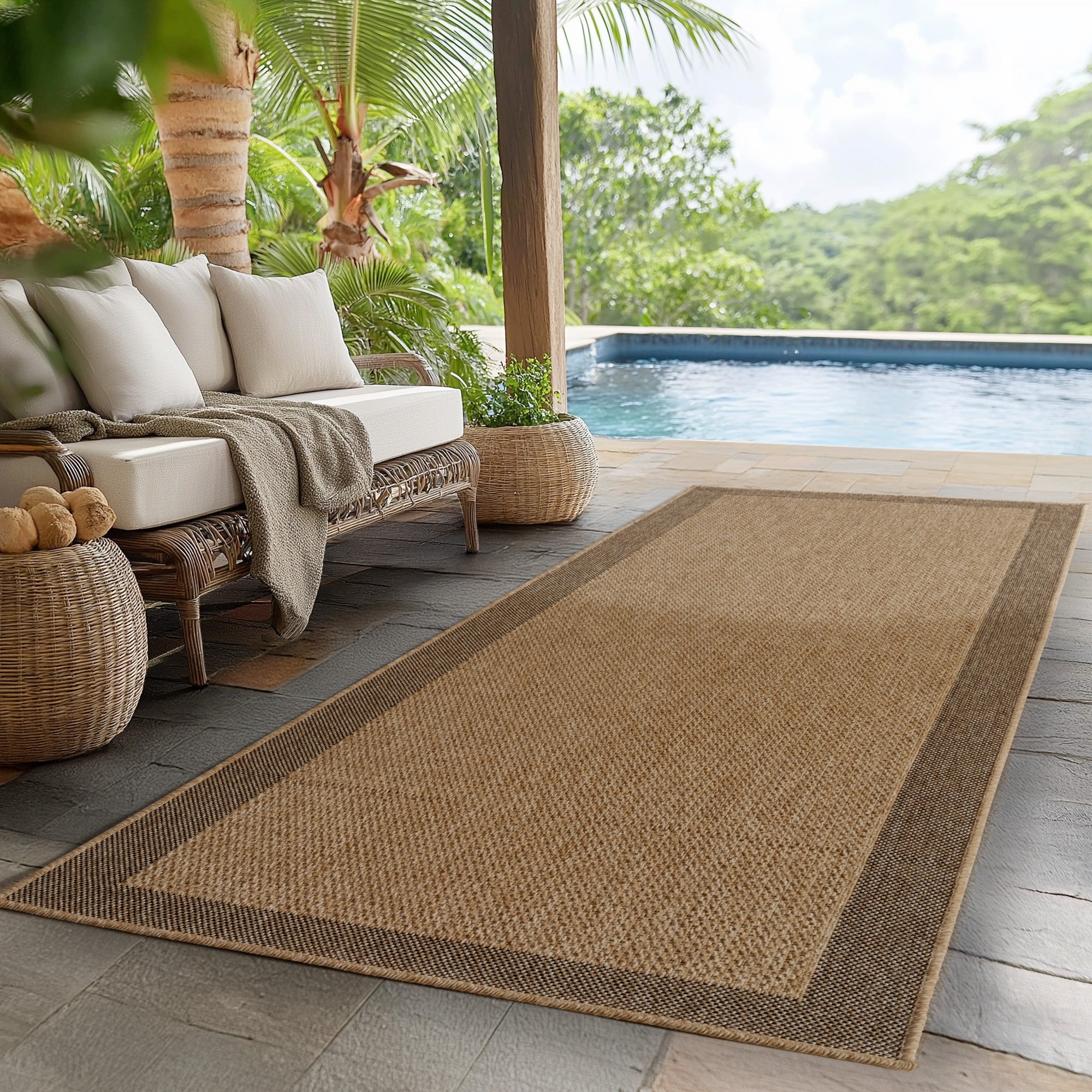 Ayyildiz Teppiche Outdoorteppich »TIMBER 1402«, rechteckig, 5 mm Höhe, Läuf günstig online kaufen