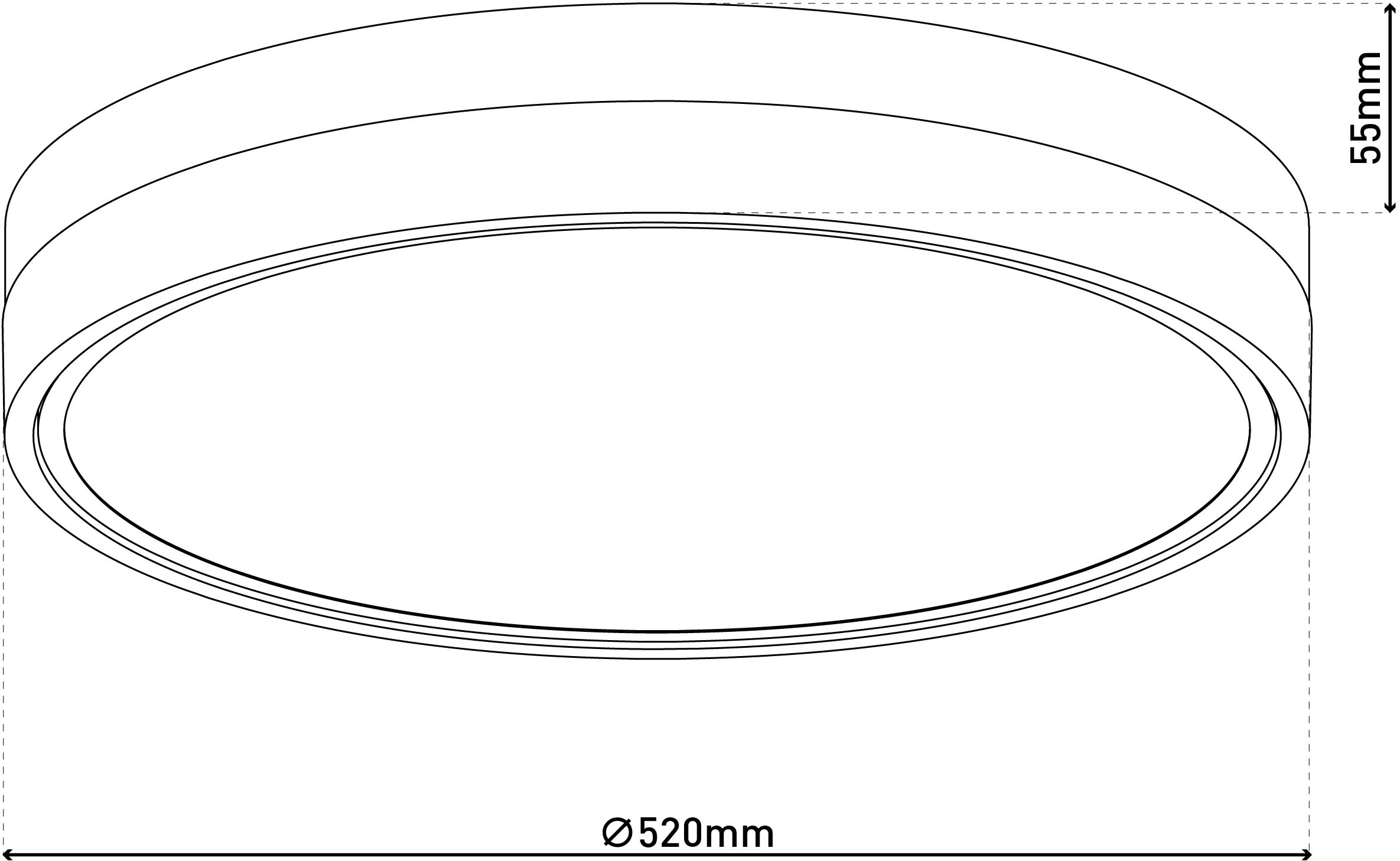 näve LED Deckenleuchte »Lola«, 1 flammig, Leuchtmittel LED-Modul | Leuchtmittel wechselbar, Dimmbar per Fernbedienung (inkl.), CCT, Memory, Nachtlicht, D: 50cm
