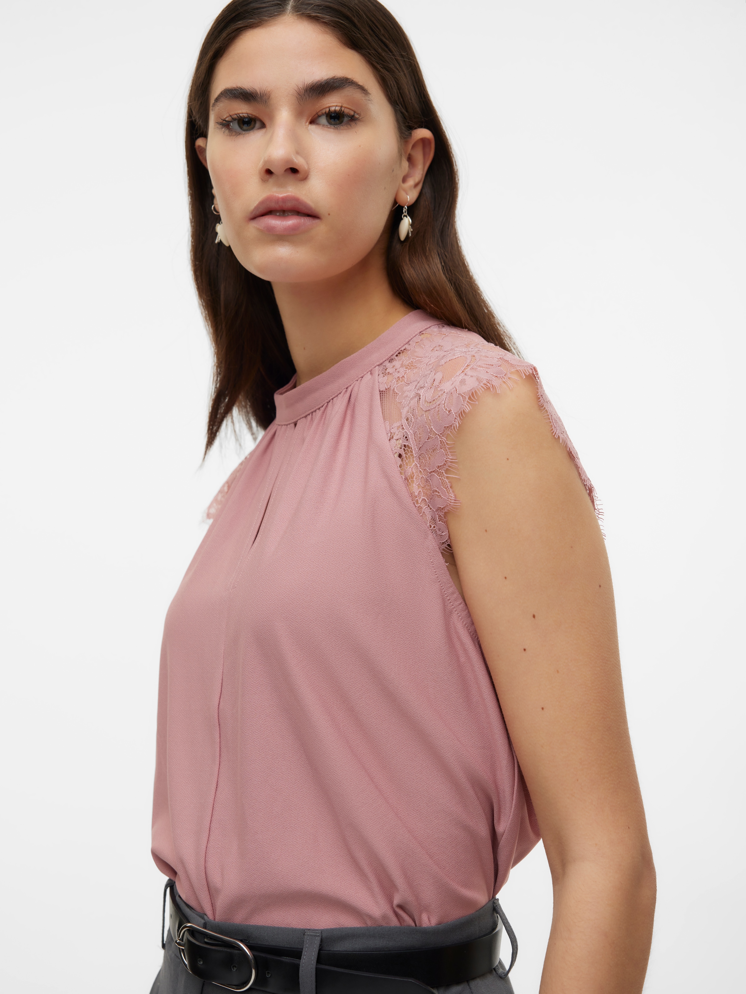 Vero Moda Spitzentop »VMMILLA SL LACE TEE«