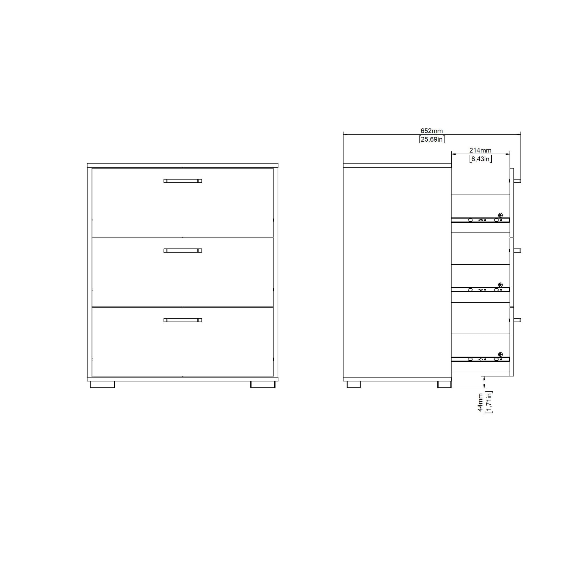 Home affaire Schubkastenkommode »Sofia« minimalistisches, modernes Design, Breite 70,2 cm