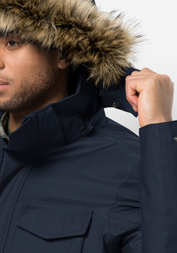 Jack Wolfskin Funktionsparka »WINTERFROST DOWN PARKA M«, mit Kapuze