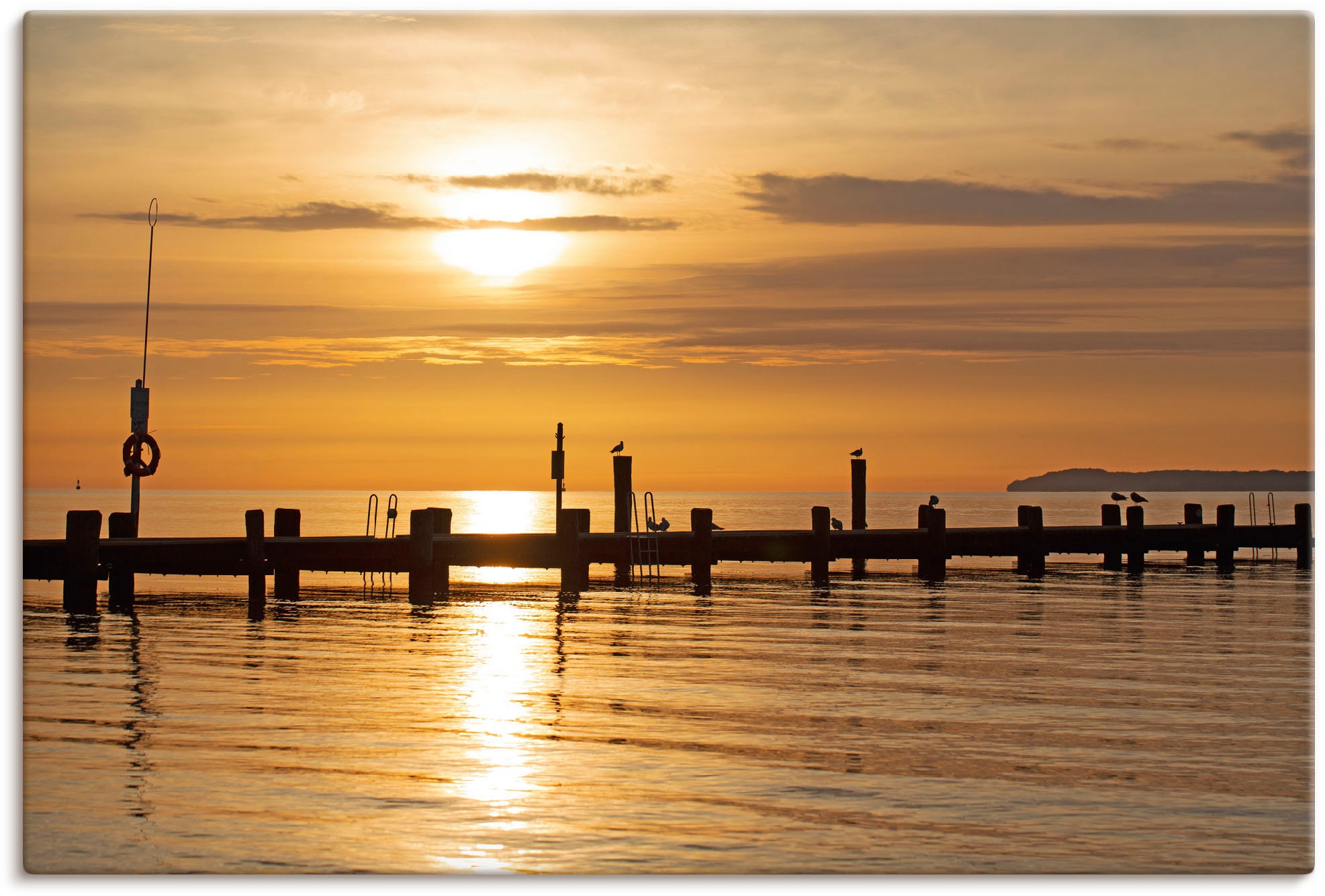 Artland Leinwandbild »Morgenidylle am Ostseestrand«, Küstenbilder, (1 St.), günstig online kaufen