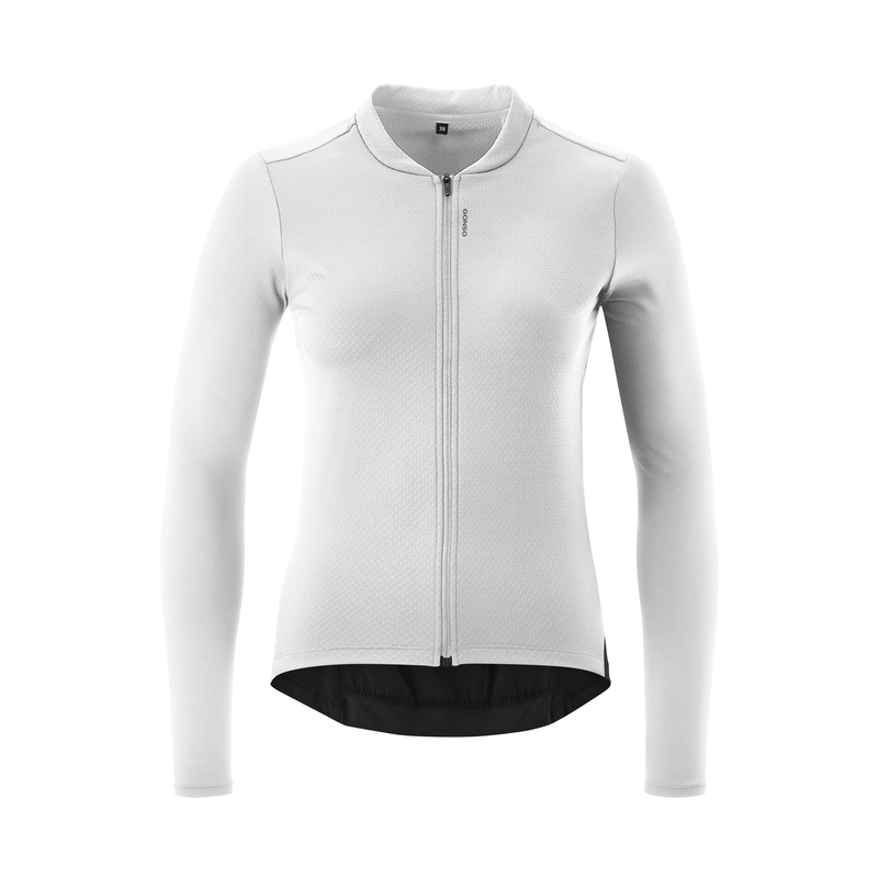 GONSO Radtrikot »SITIVO Jersey Longsleeve W« Damen Fahrradtrikot langarm, Full-Zip Trikot, Tight Fit weiß 44 44 Enganliegende Passform