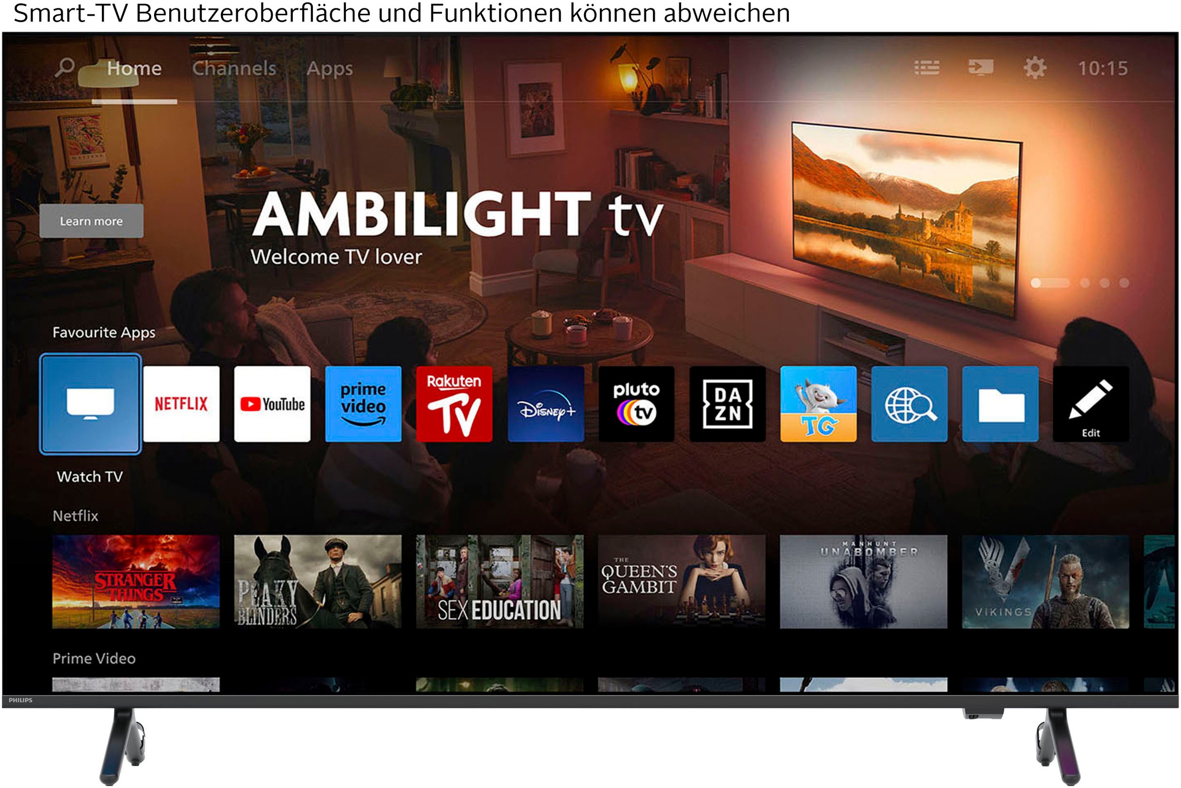 Philips Mini-LED-Fernseher »55MLED910/12«, 4K Ultra HD, Smart-TV
