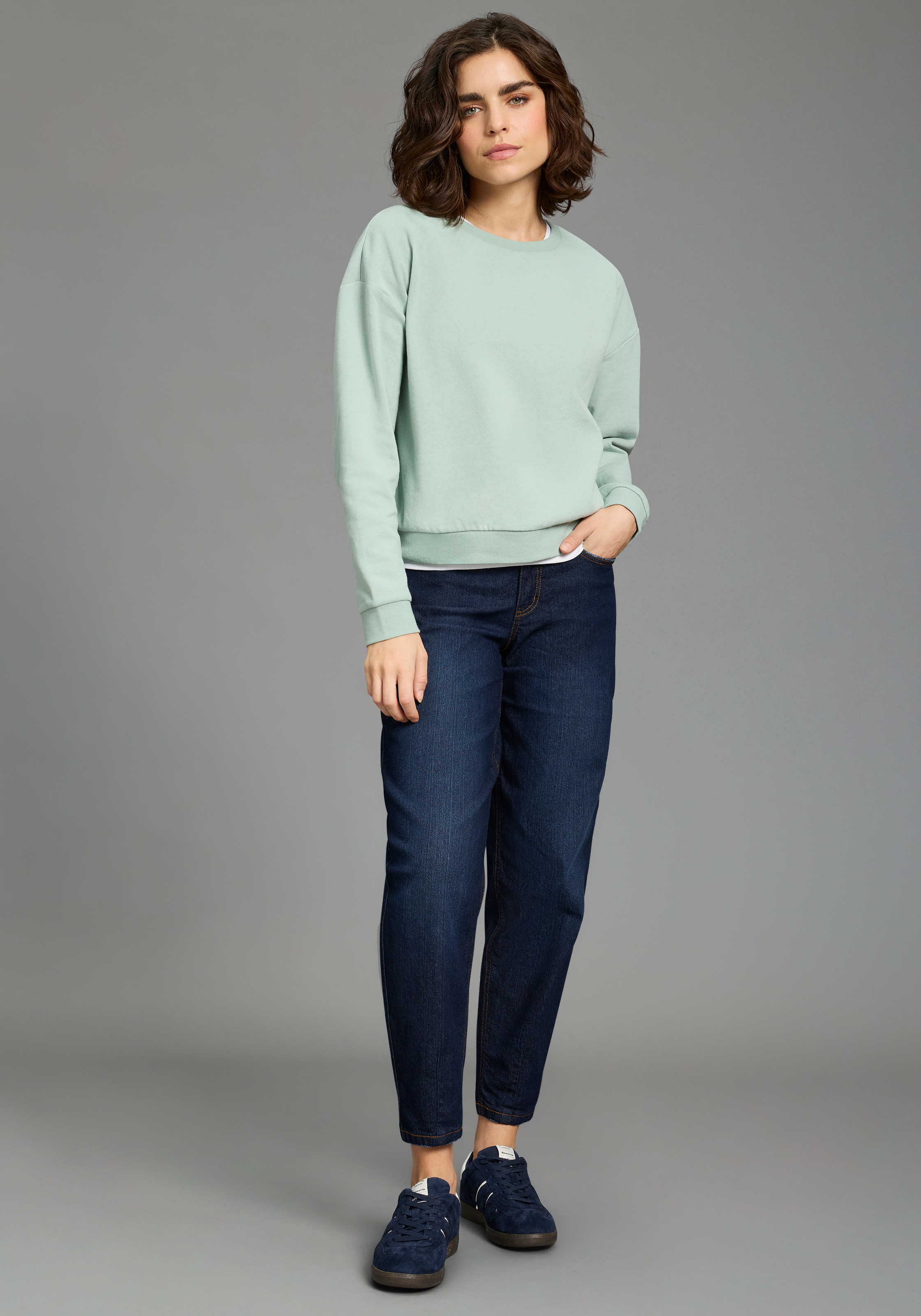 Flashlights Sweatshirt, 2 tlg. im Basic-Stil, Langarm, Rundhalsausschnitt, mit Rippbündchen
