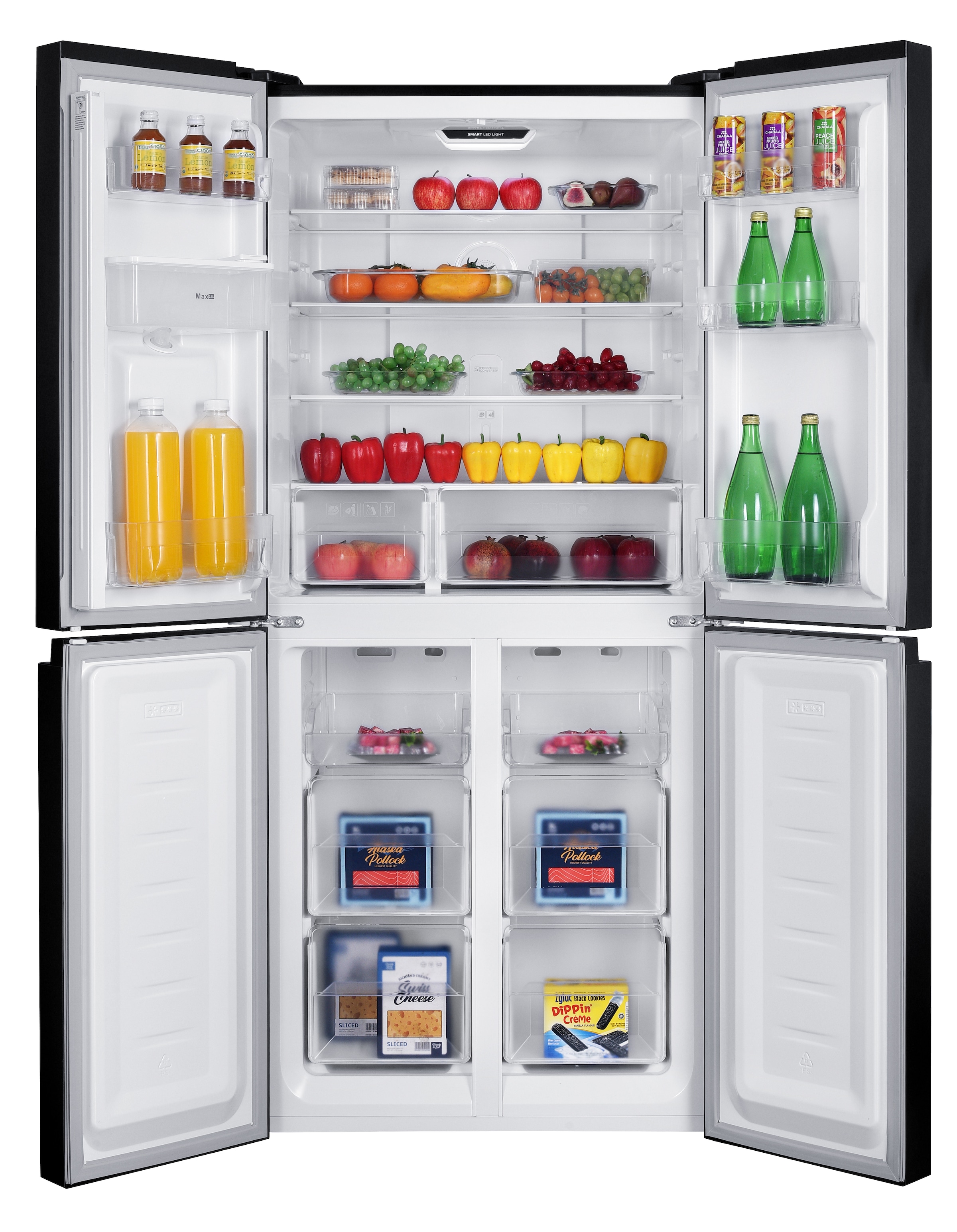 Hanseatic Multi Door »HCDC18080CWDBI«, NoFrost, Wasserspender, Display