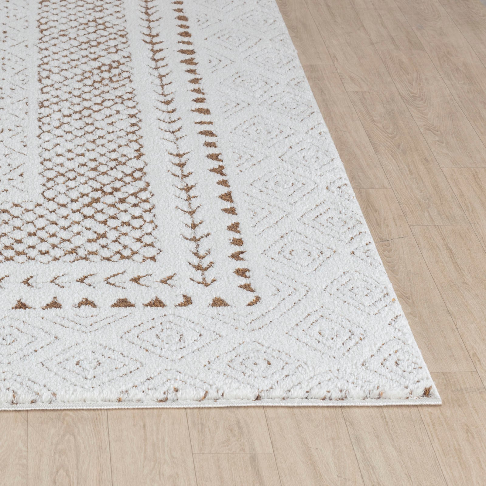 Livabliss Teppich »MONACO«, rechteckig, 14 mm Höhe, Skandinavischer Teppich, Kurzflor Boho-Wohnzimmerteppich