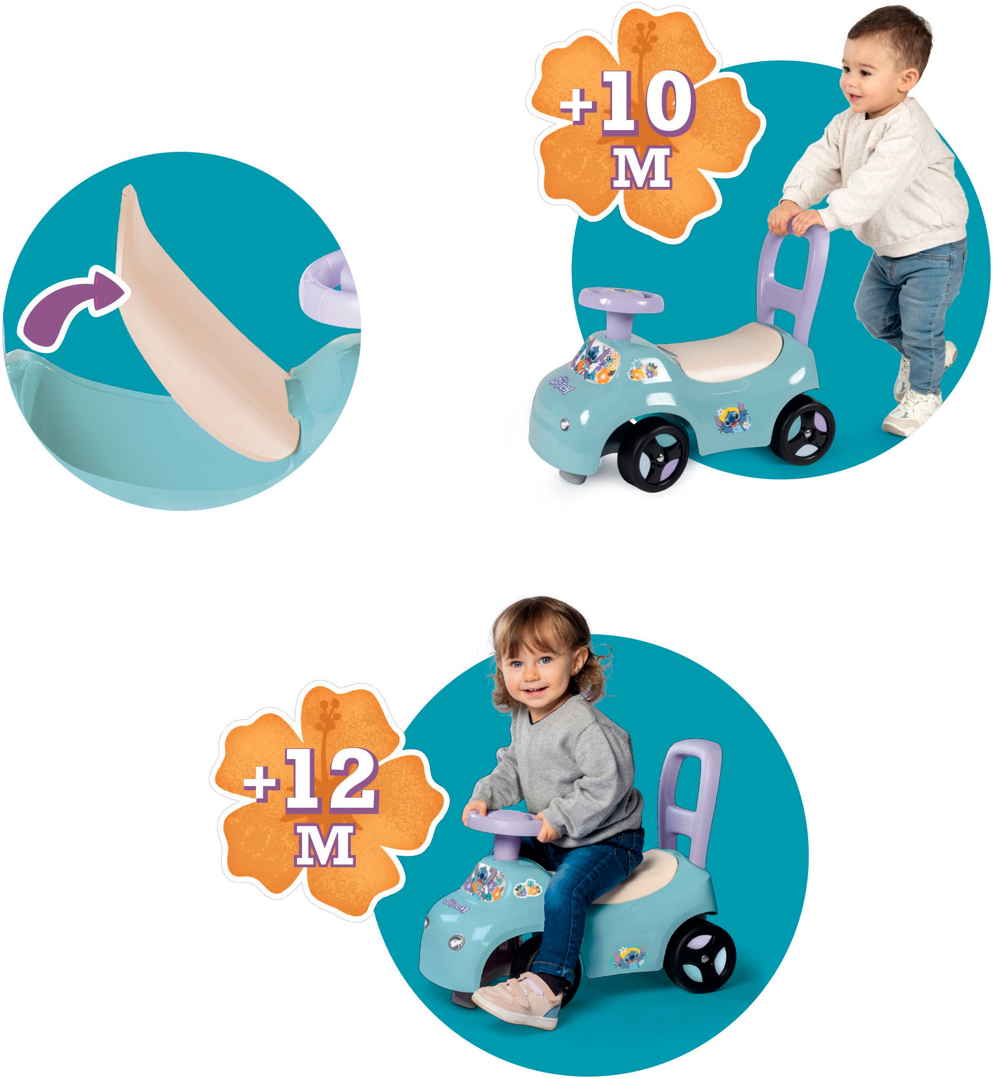 Smoby Rutscherauto »Stitch«, Made in Europe