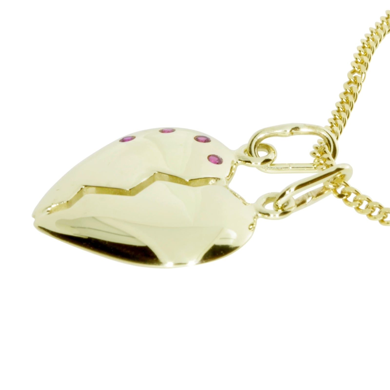 OSTSEE-SCHMUCK Kette mit Anhänger »Ostsee-Schmuck Kette mit Anhänger geteiltes Herz«, (2 tlg.)