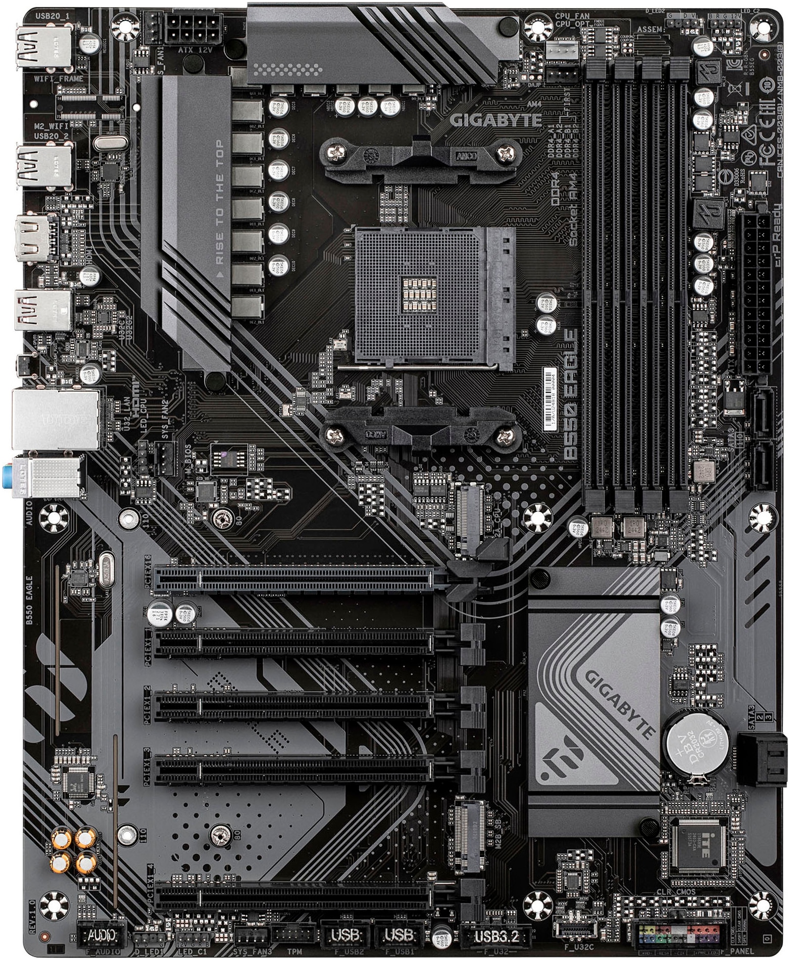Gigabyte Mainboard »B550 EAGLE Mainboard – AMD Ryzen 5000 G-Serie CPUs, 10+3+1 Phasen VRM,«
