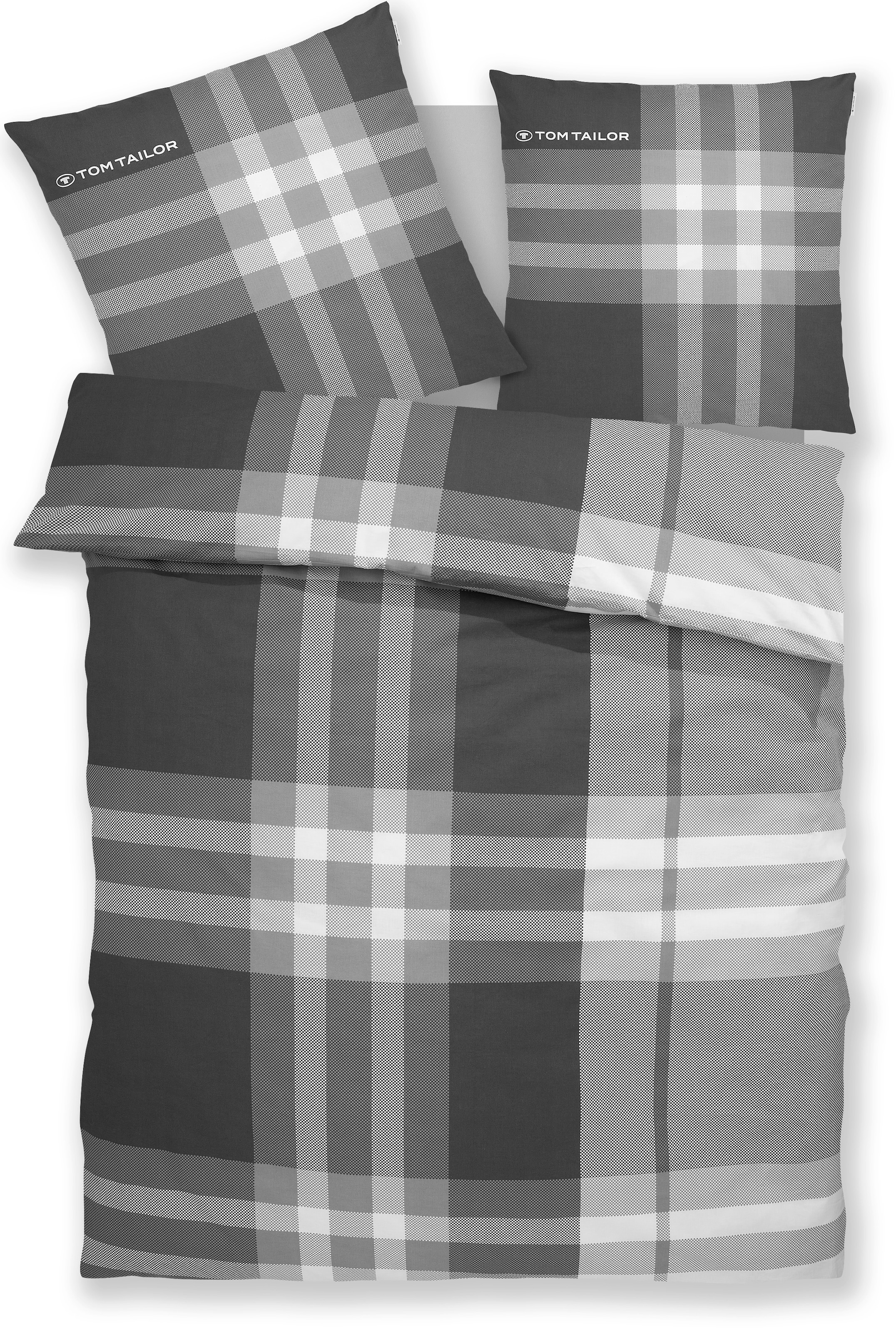 TOM TAILOR HOME Bettwäsche »Nick in Gr. 135x200 oder 155x220 cm«, mit Gratiszugabe Gästehandtuch