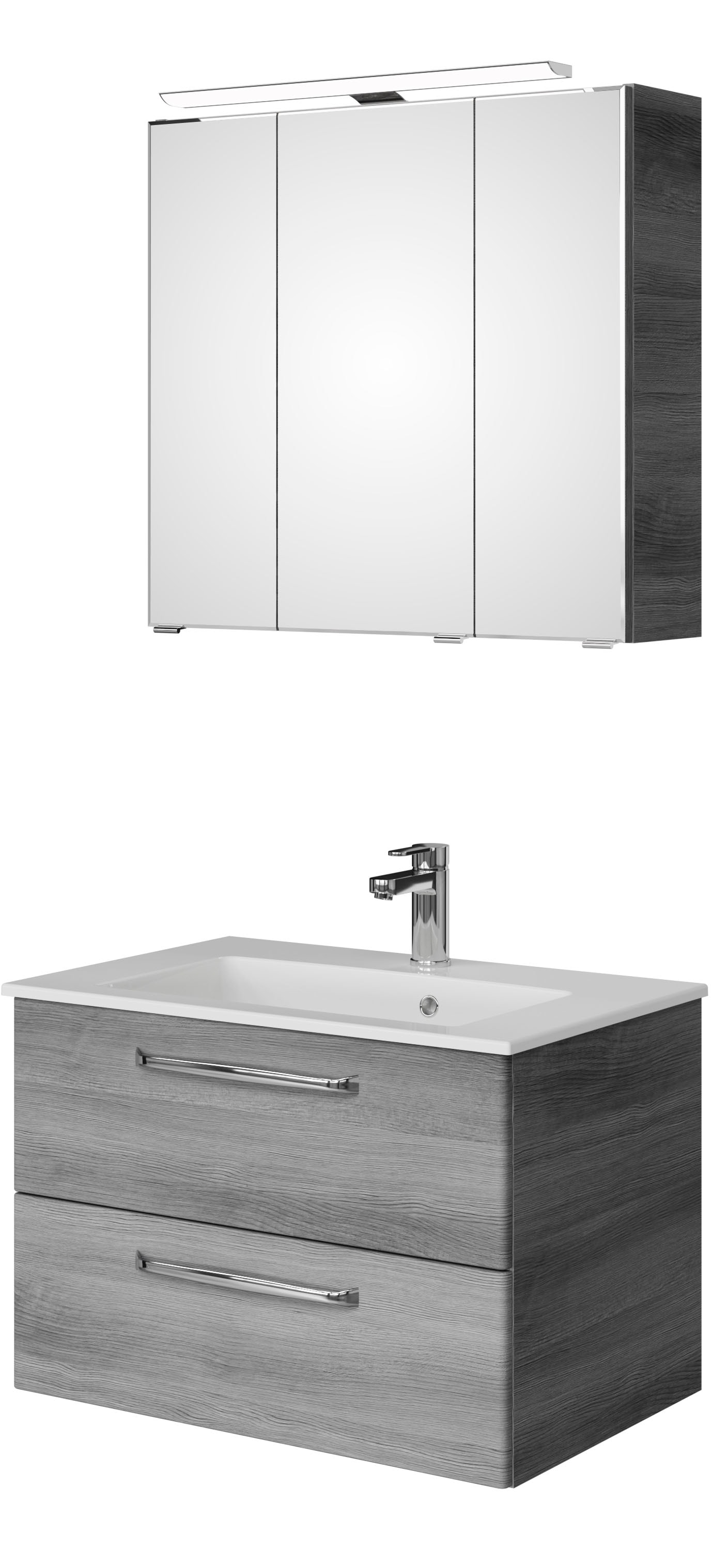 Saphir Badmöbel-Set »Trentino 2-tlg Mineralmarmor-Waschtisch,Spiegelschrank günstig online kaufen