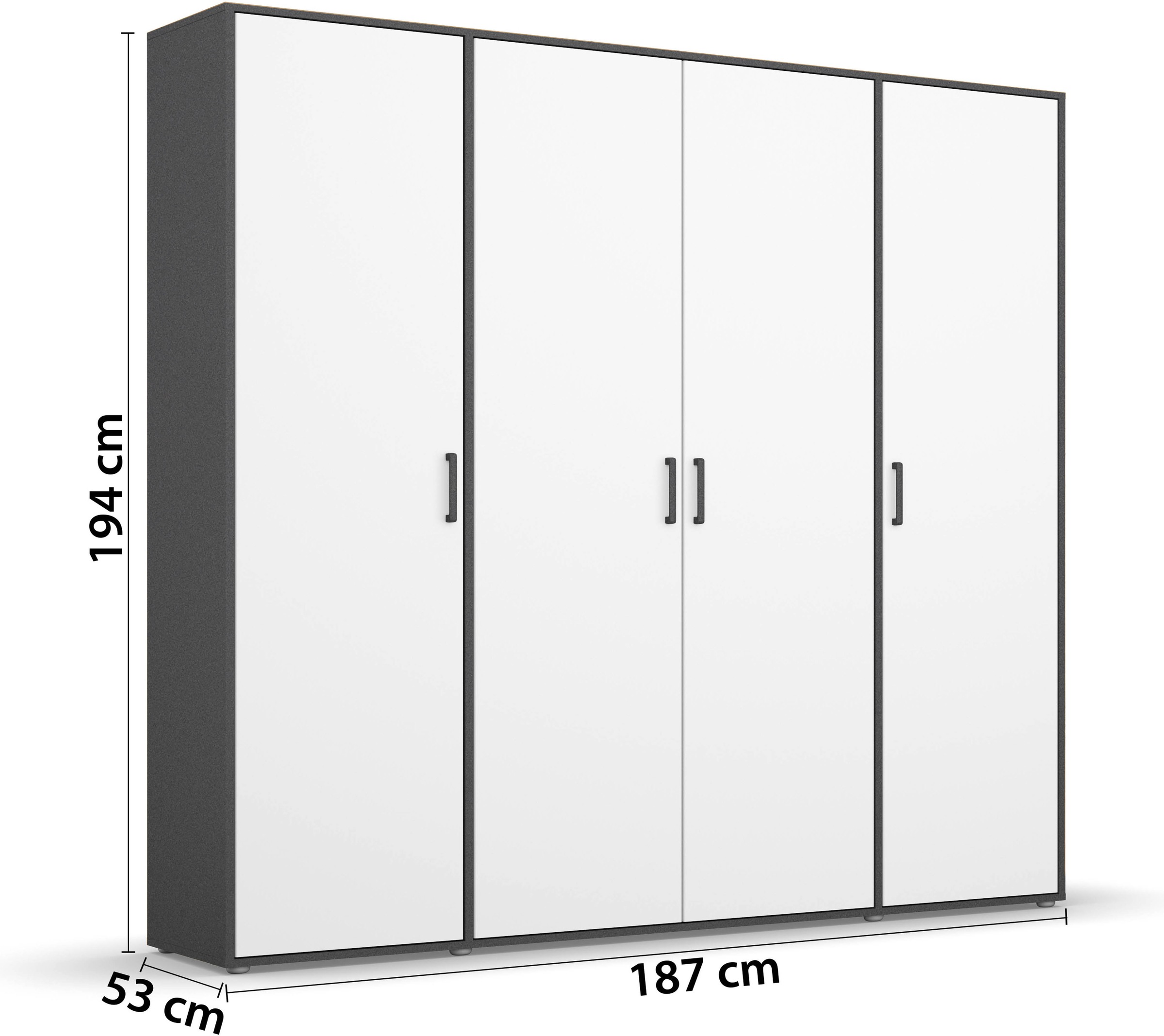 rauch Kleiderschrank »VOYAGER Otto´s Choice Garderobe Wäscheschrank TOPSELLER Schlafzimmer«, (in 3 verschiedenen Ausstattungen BASIC/CLASSIC/PREMIUM), Schrank mit modernen Griffen in viel Stauraum MADE IN GERMANY