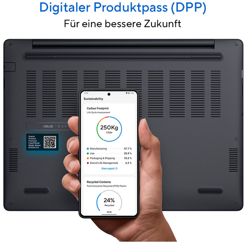 Asus Business-Notebook »ExpertBook B5 B5405CCA-NZ0084X« 35,6 cm / 14 ″ Intel Core Ultra 5 ARC 512 GB SSD