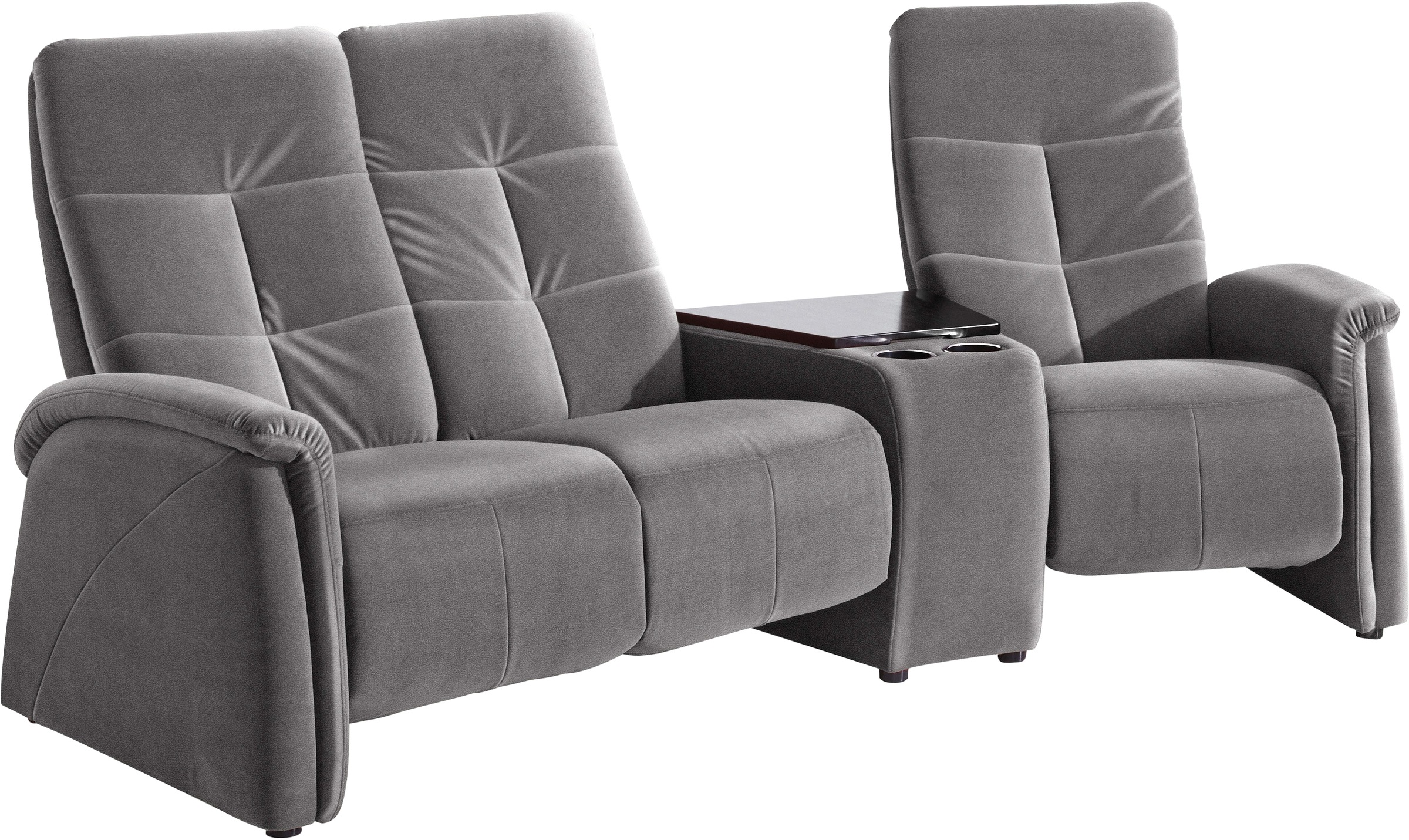 exxpo - sofa fashion 3-Sitzer "Tivoli, Kinosofa mit Tischablage und Staurau günstig online kaufen