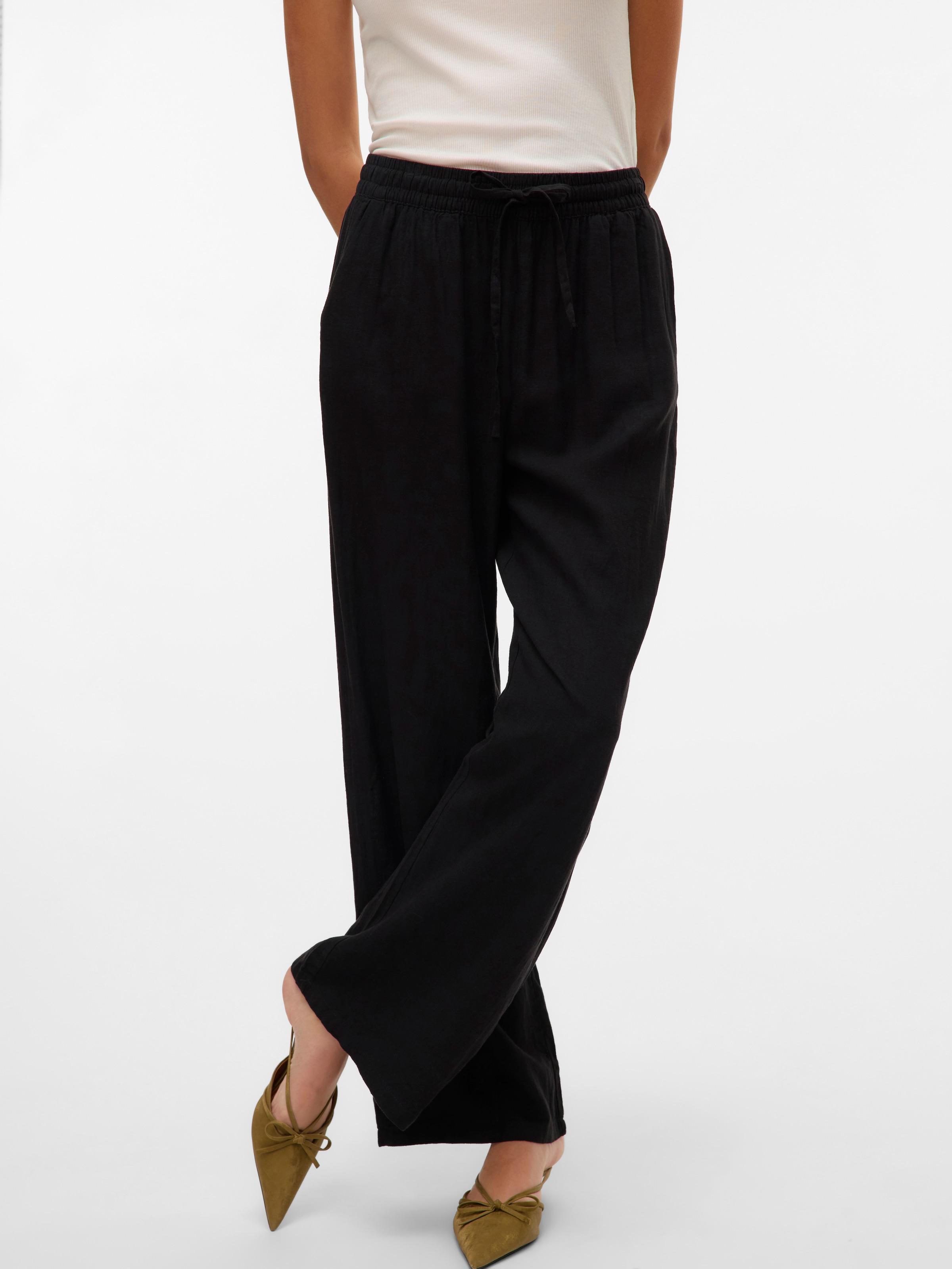 Vero Moda Schlupfhose »VMLINN LINEN PANTS WVN NOOS«  Sommerhose, mit Leinen