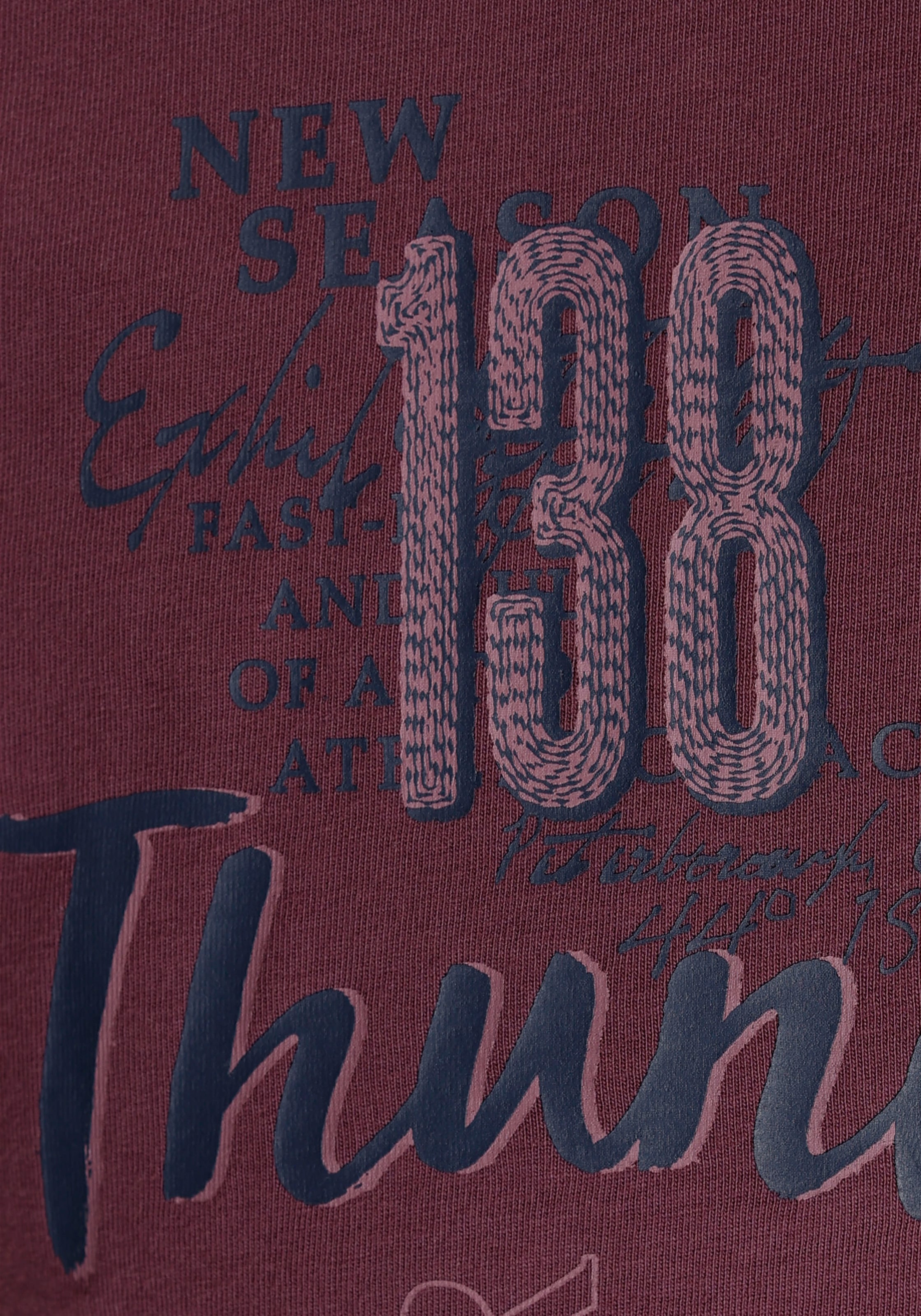Man's World T-Shirt, Kurzarm, lässiger Print, aus Baumwolle