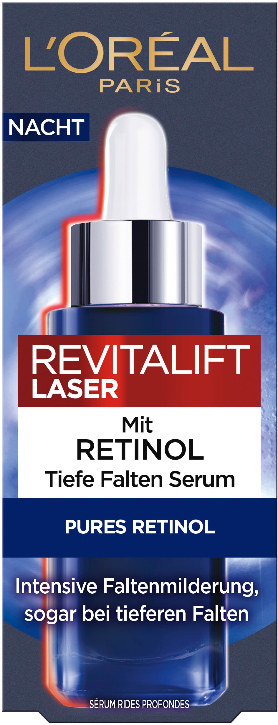 L'ORÉAL PARIS Gesichtsserum »REVITALIFT LASER ANTI-FALTEN NACHT SERUM« mildert Falten, mit Retinol, mit Pipette