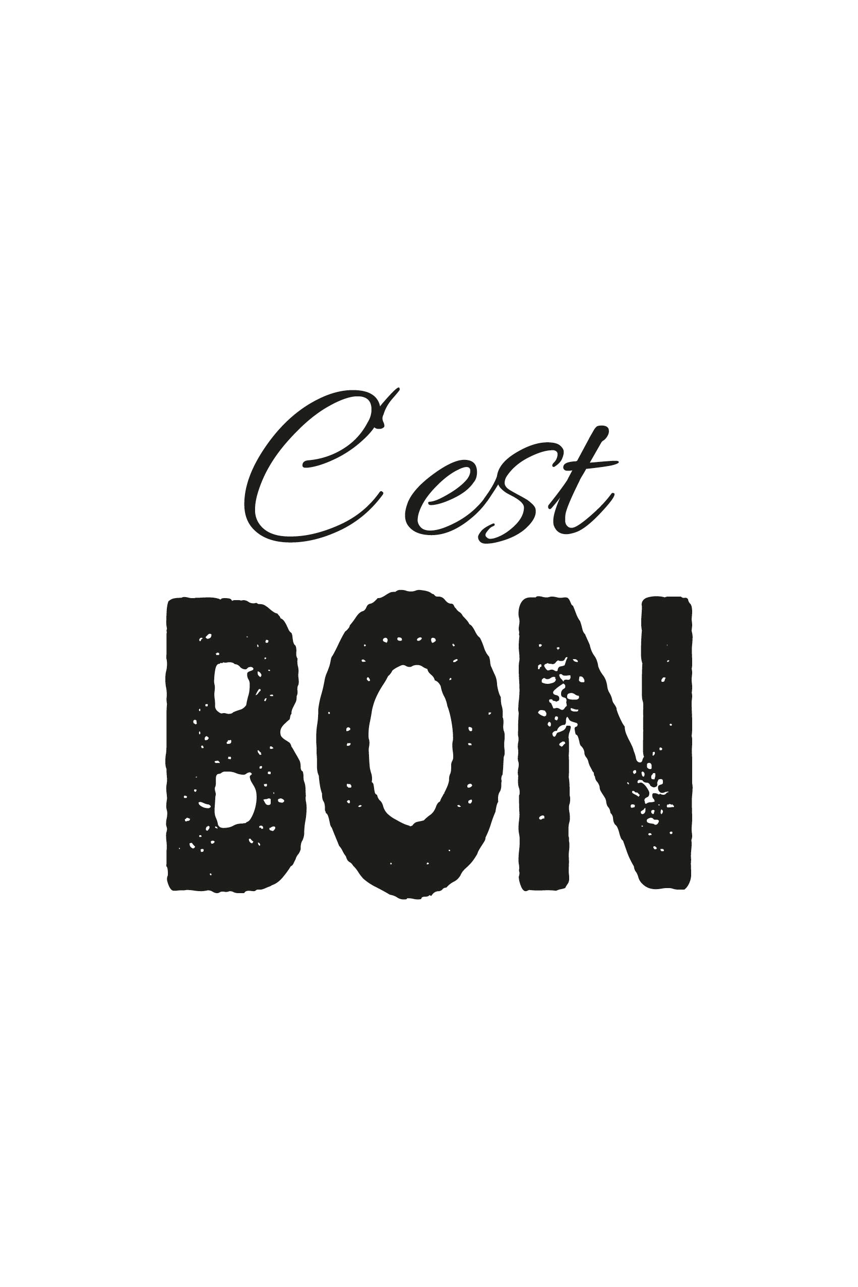 queence Leinwandbild »Spruch C'est Bon« Kunst   Modern   Schriftzug   Schri günstig online kaufen