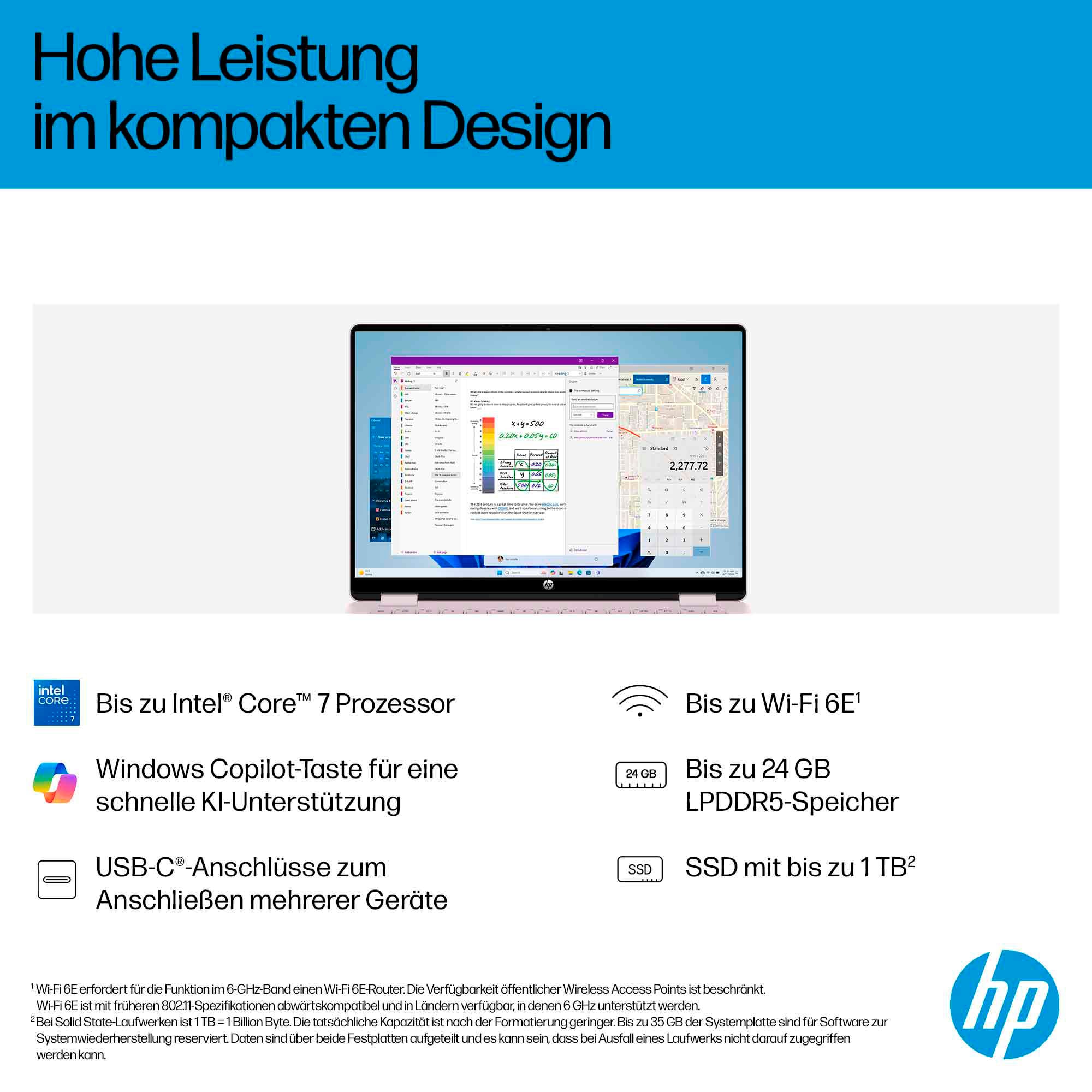 HP Convertible Notebook »OmniBook 5 Flip«, 35,6 cm, / 14 Zoll, Intel, Core i5, Iris Xe Graphics, 512 GB SSD