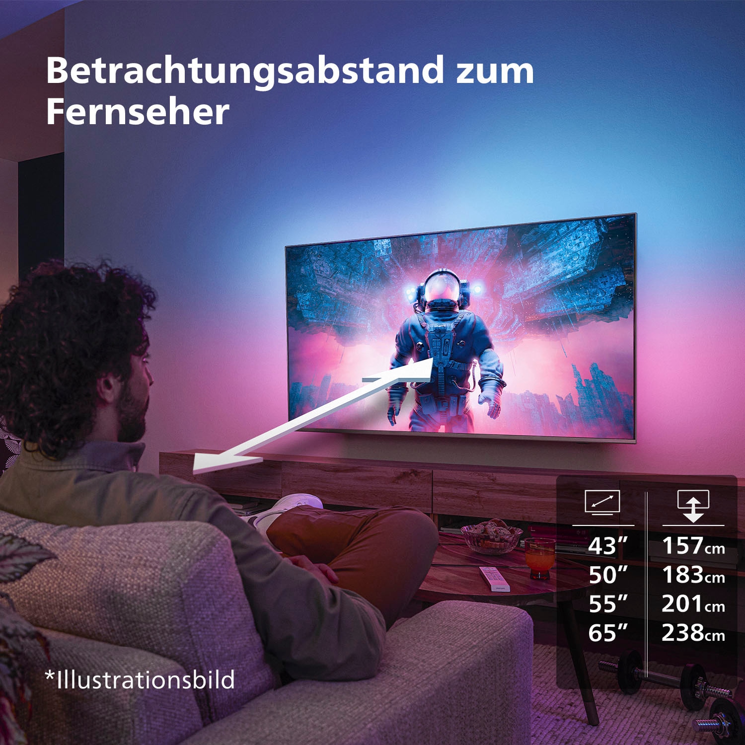 Philips LED-Fernseher, 126 cm/50 Zoll, 4K Ultra HD, Smart-TV