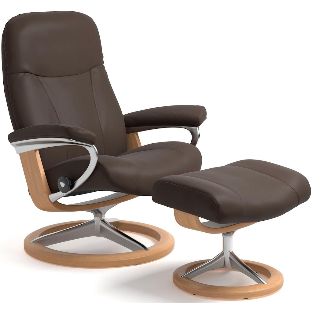 Stressless® Relaxsessel »Garda«, (Set, Relaxsessel mit Hocker)