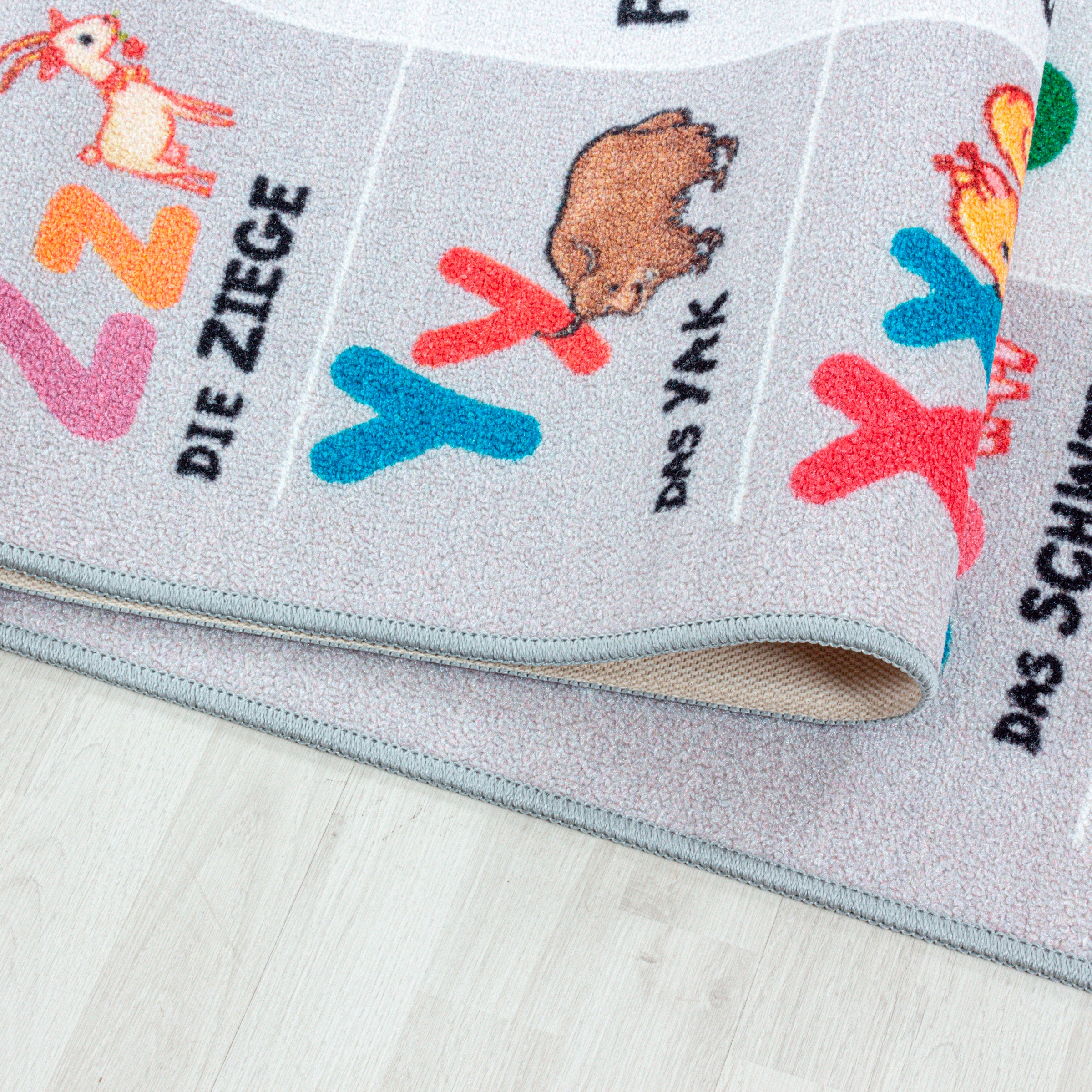 Ayyildiz Teppiche Kinderteppich »PLAY 2904«, rechteckig, 6 mm Höhe, robuster Kurzflor, bunter Spiel Lern Teppich, Kinderzimmer