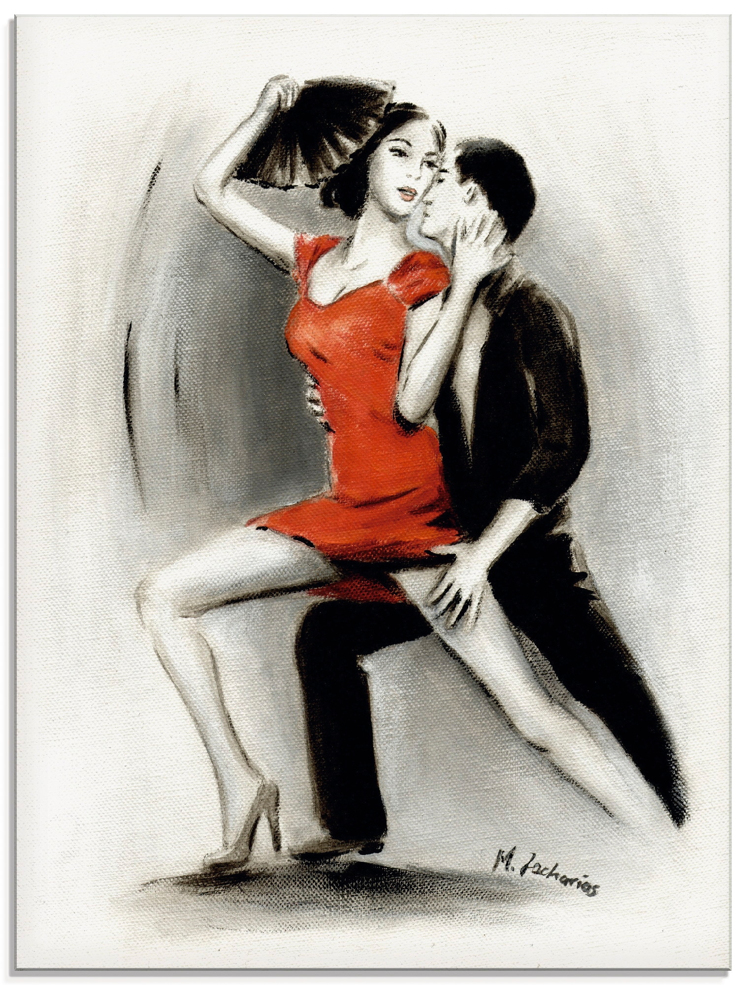 Artland Glasbild »Leidenschaftliches Tanzpaar«, Menschen, (1 St.), in verschiedenen Größen