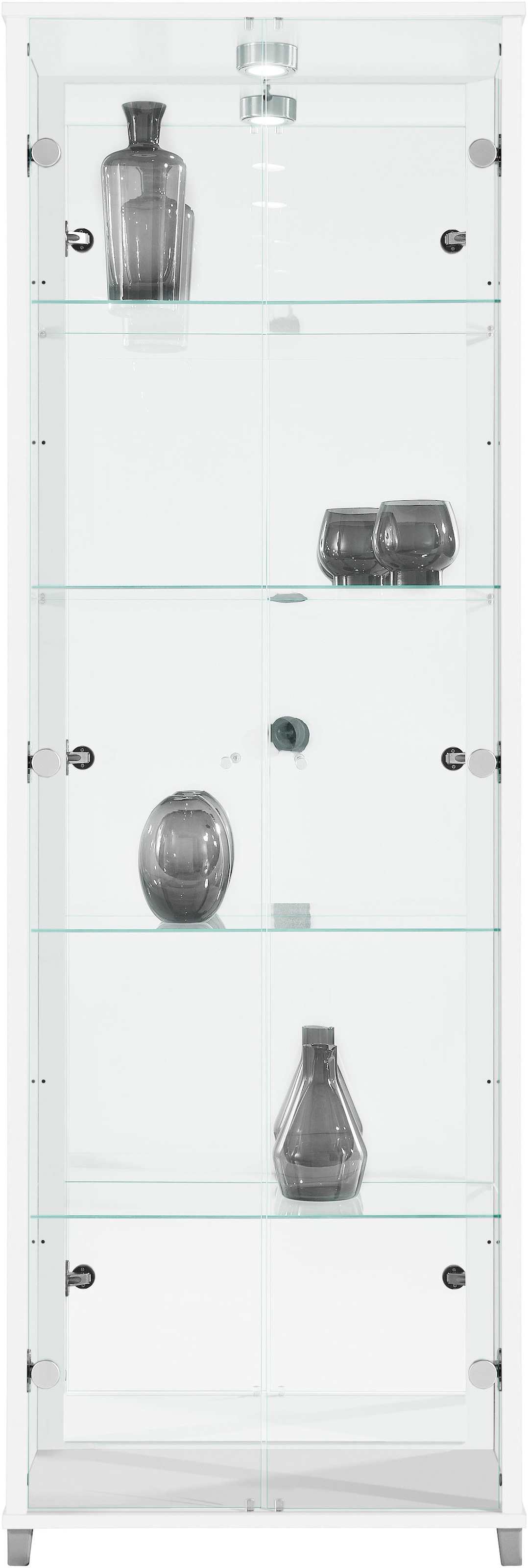 fif möbel Vitrine »OPTIMA«, Standvitrine, Vitrinenschrank, Glasvitrine, Sammlervitrine, LED