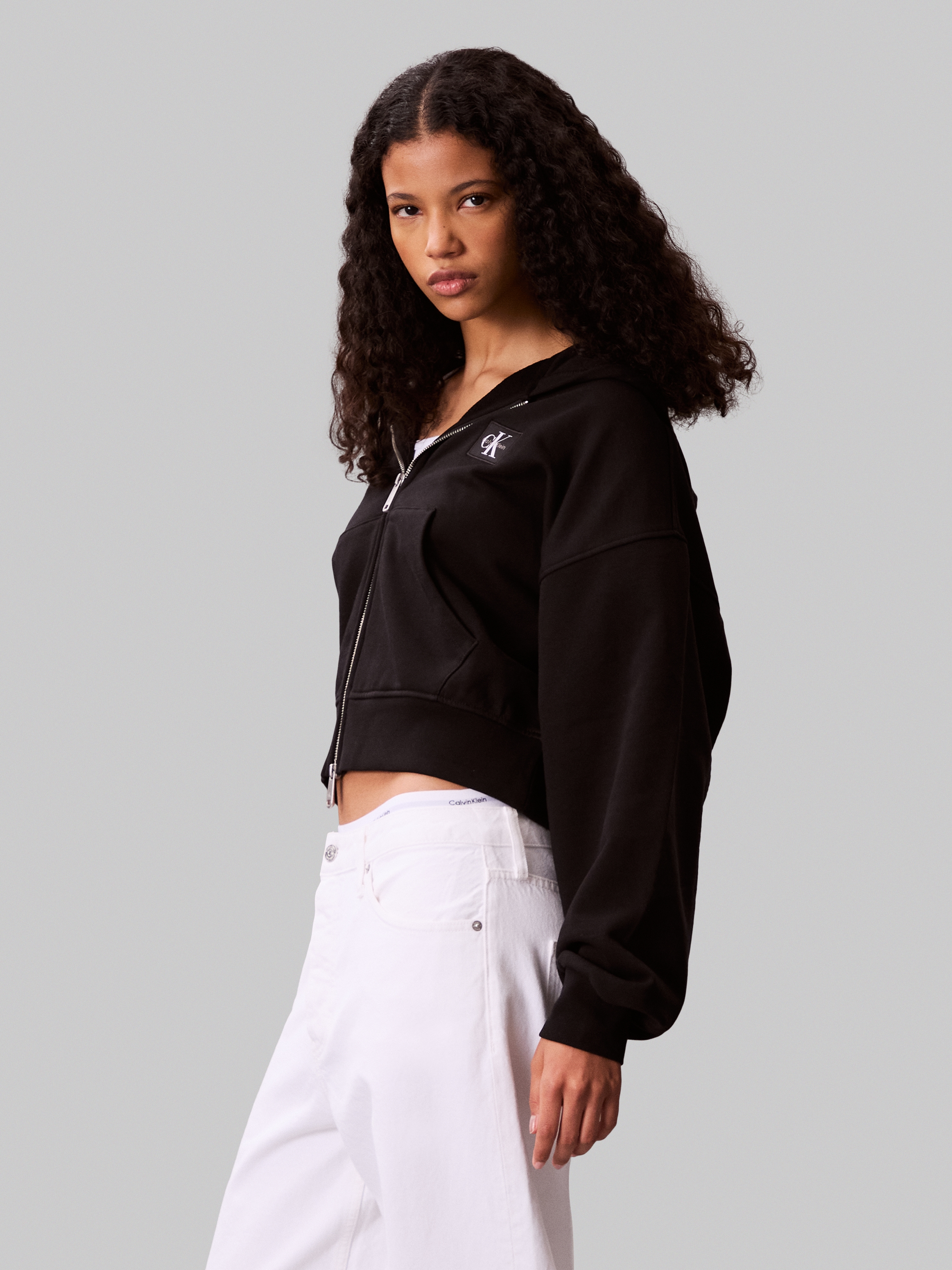 Calvin Klein Jeans Kapuzensweatshirt »A- FRNCH TRRY BDG LG«, Mit Rundhalsausschnitt