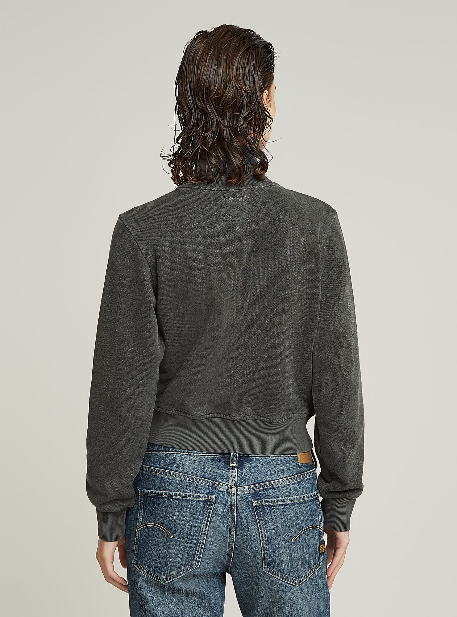 G-STAR Longpullover »Track Overdyed Slim Sweaterjacke«