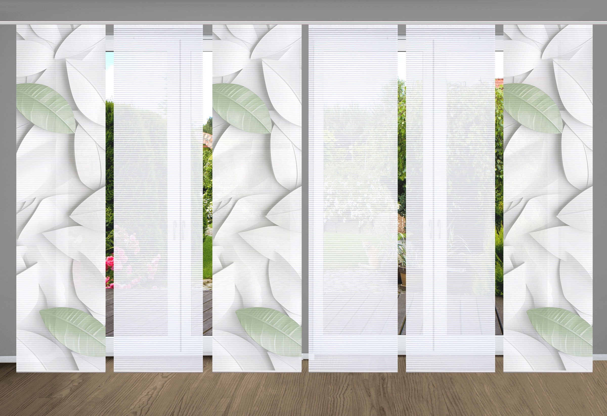 HOME in green Schiebegardine »LISON« Paneelwagen 6 Stk. tlg. SET DIGITALDRU günstig online kaufen