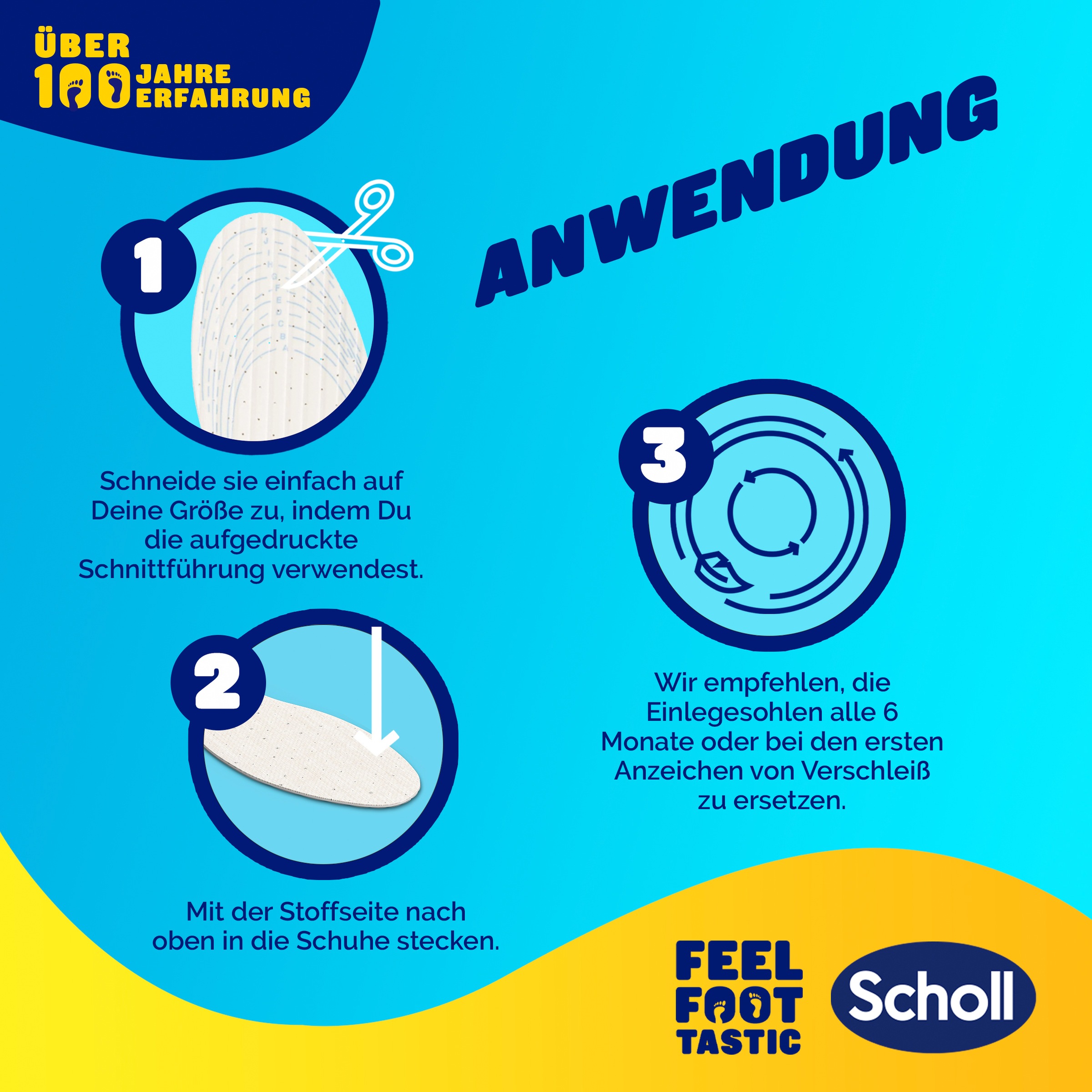 Scholl Einlegesohlen »atmungsaktive Einlegesohlen,«, (Packung, extra dünn, 1 Paar)