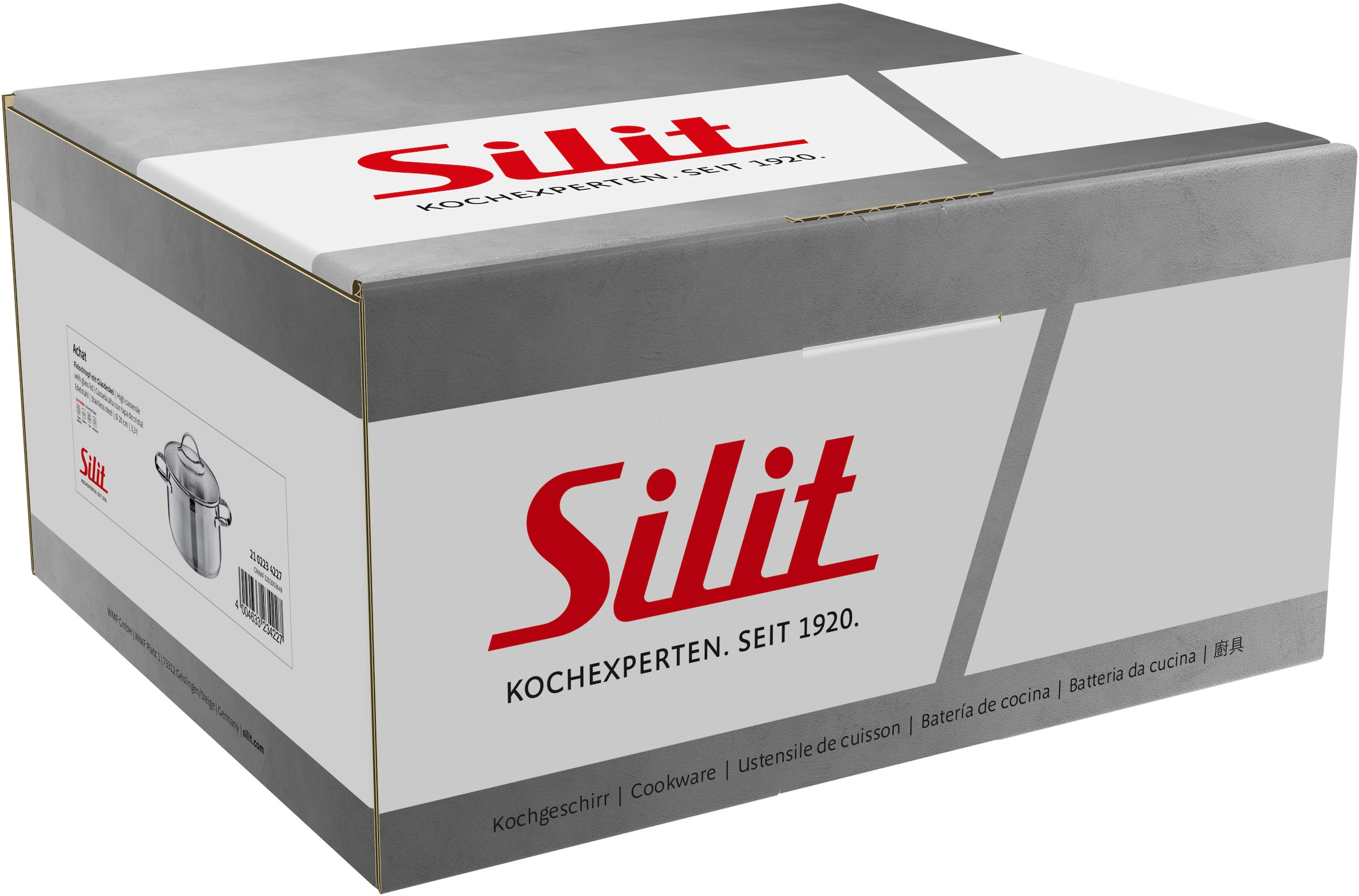 Silit Kochtopf »Achat«, Edelstahl 18/10, (2 tlg.), rostfrei, Silitherm-Allherdboden, induktionsgeeignet