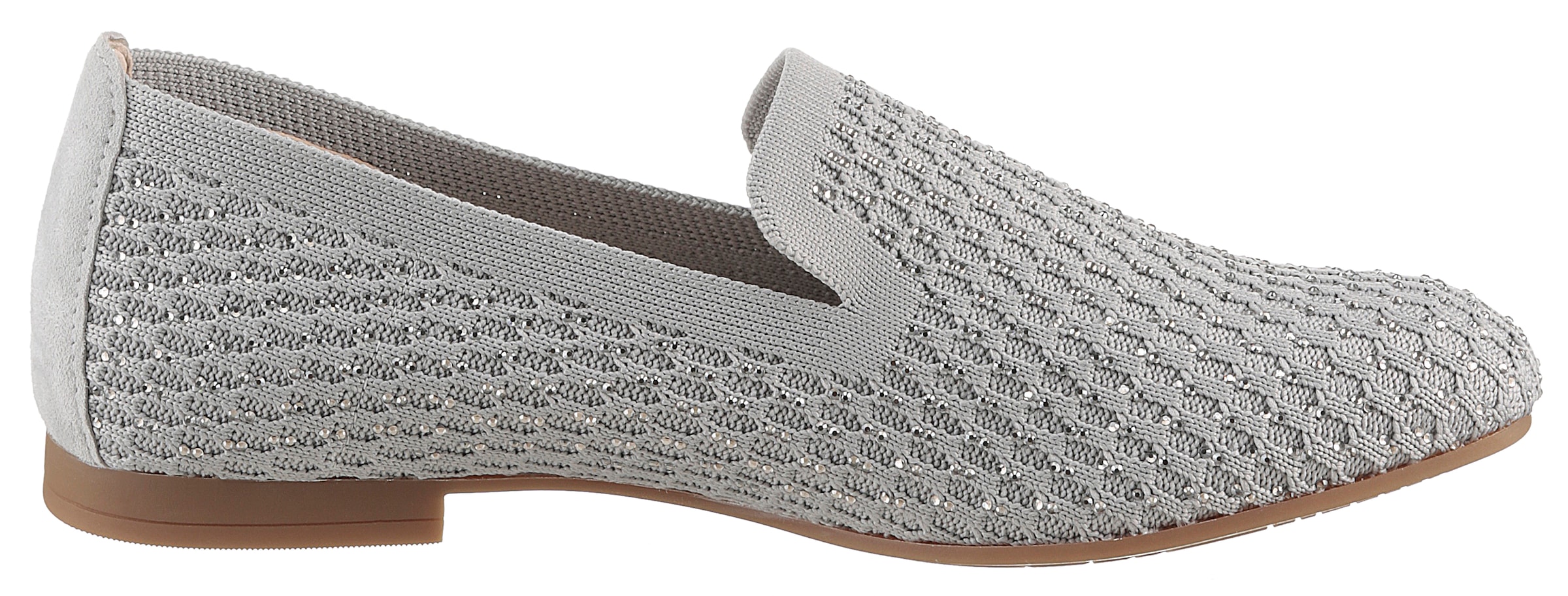 Gabor Slipper, Blockabsatz, Loafer, Bequemschuh mit funkelnden Strass-Steinen