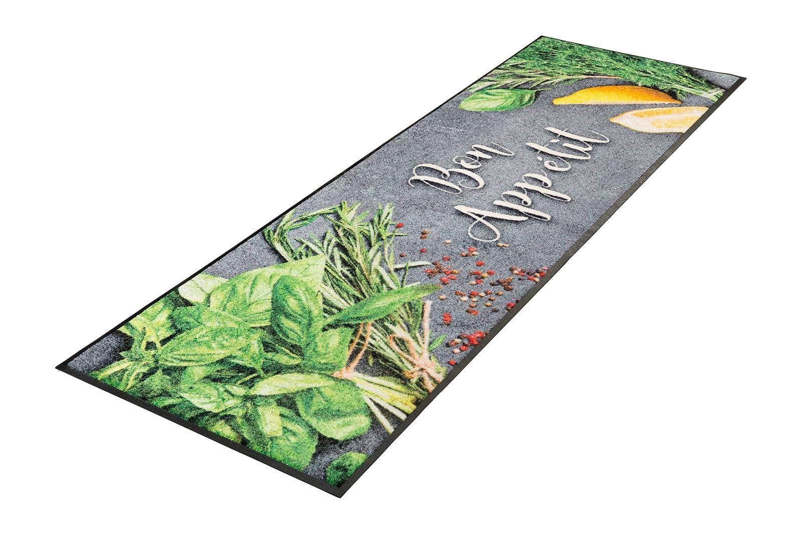 Küchenläufer "Bon Appetit" Gr. 17, grau, B:60cm H:7mm L:180cm