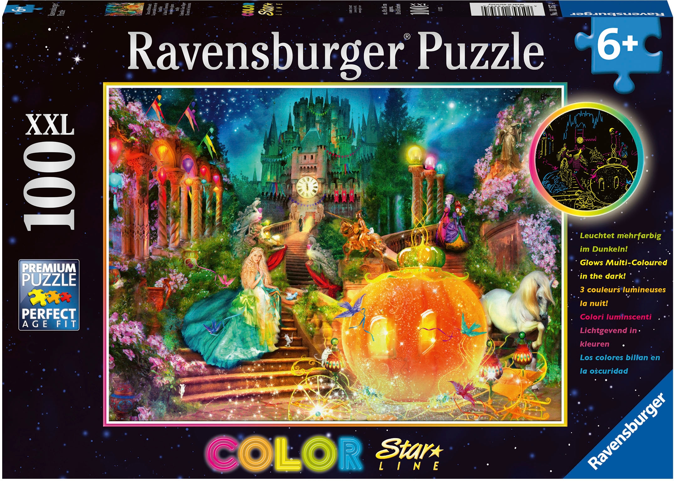 Ravensburger Puzzle »Color Star Line, Tanz um Mitternacht«, leuchtet im Dunkeln; Made in Germany