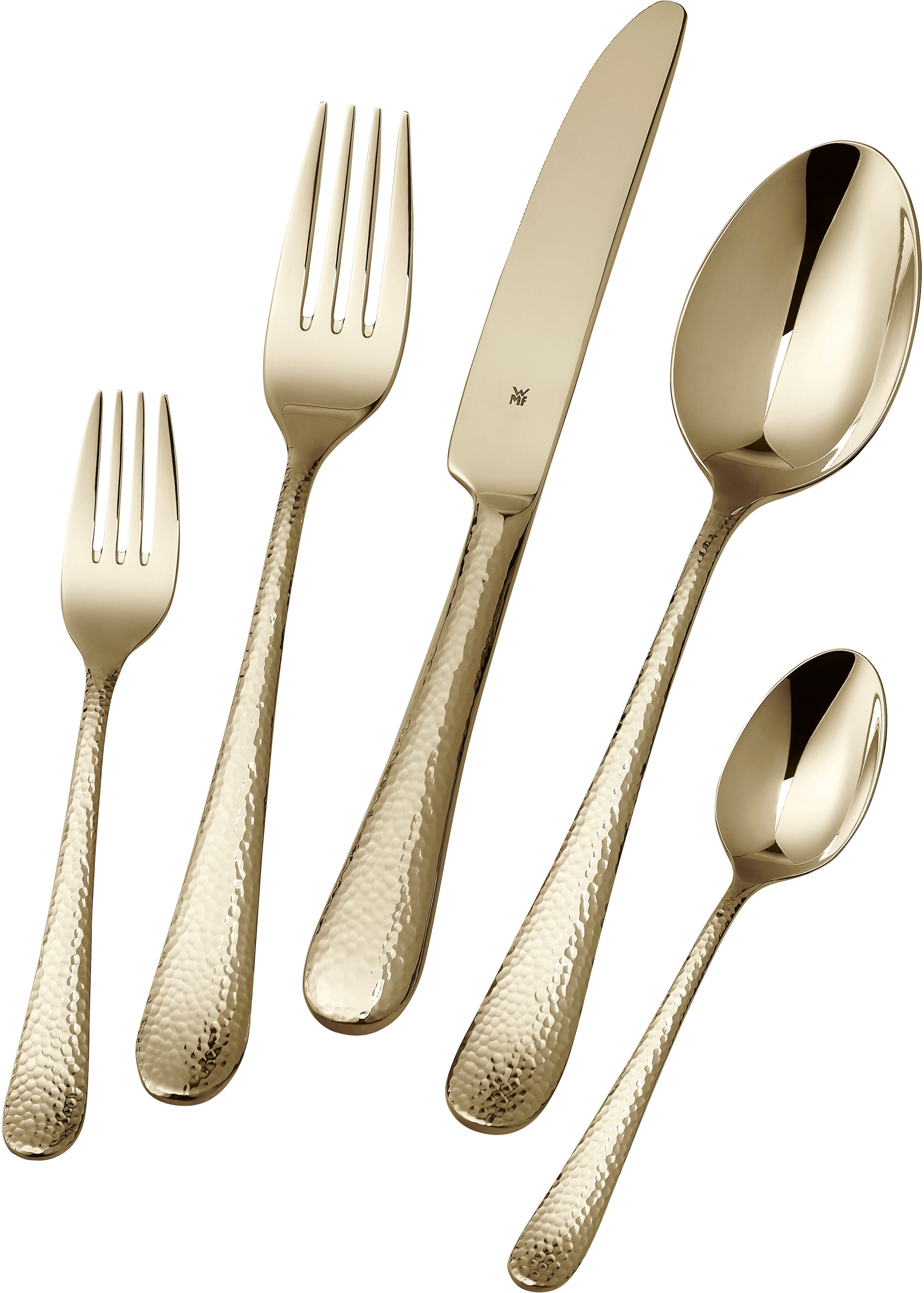 WMF Besteck-Set »Sitello«, (Set, 30 tlg.), geschmiedete Messer, farbecht, Wellenschliff, spülmaschinenfest
